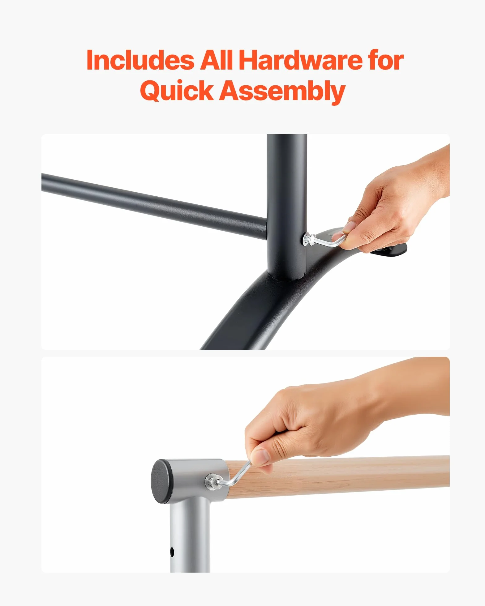 VEVOR Barra de Ballet Portátil Independiente, Altura Ajustable, Antitambaleo, Equipo de Estudio de Gimnasio