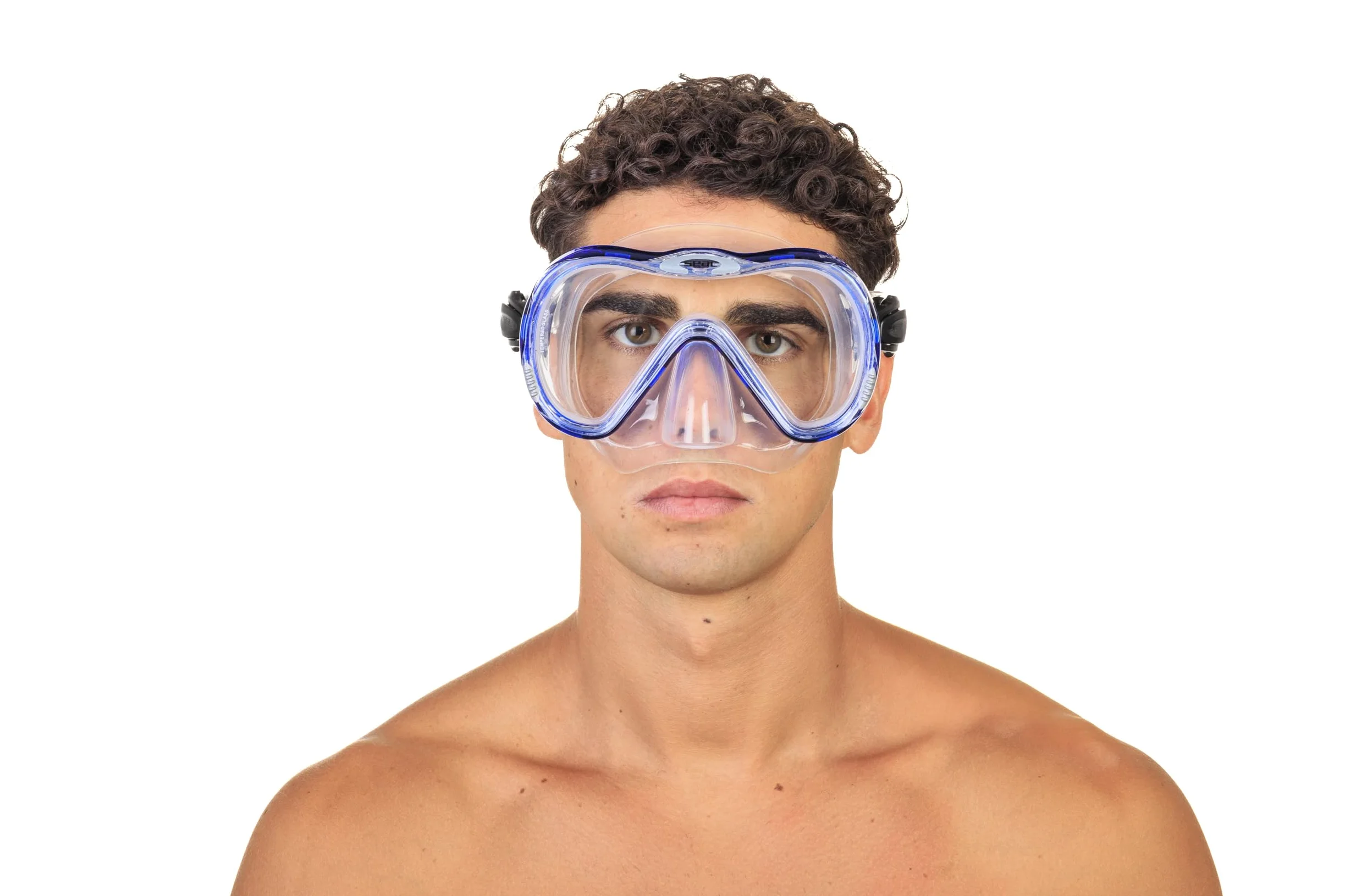 SEAC Set bis Boss Dry - Set de Silicona para Buceo y Snorkel con Máscara y Snorkel con Sistema Dry Top y Válvula de Purga Unisex Adulto