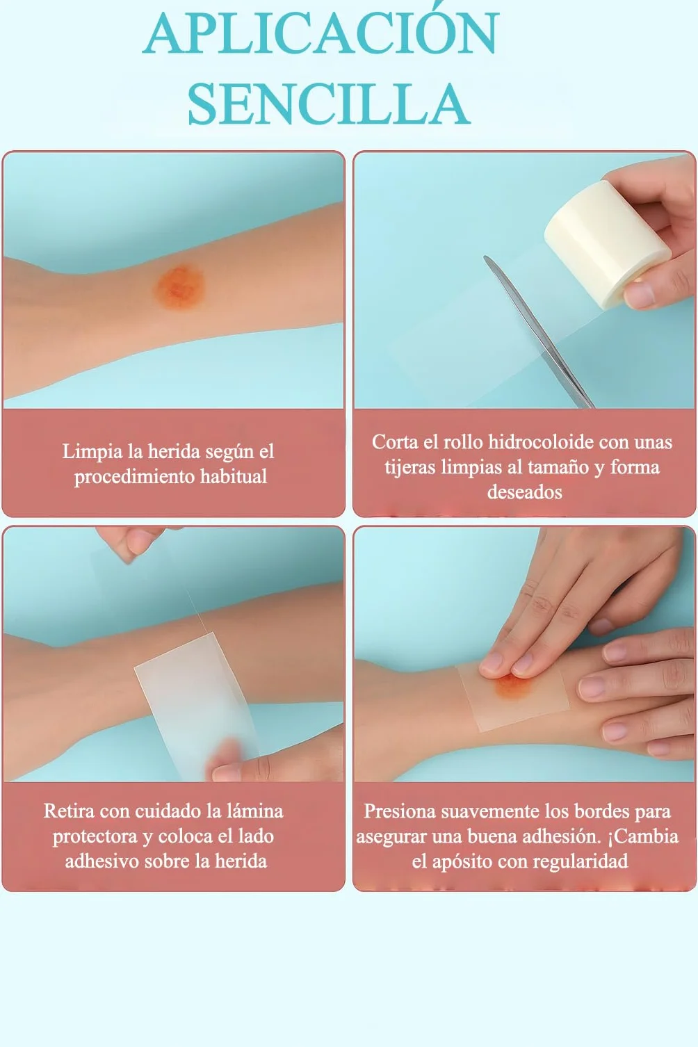 Hydrocolloid Roll Tape 5 cm x 3 m Apósito Hidrocoloide Impermeable