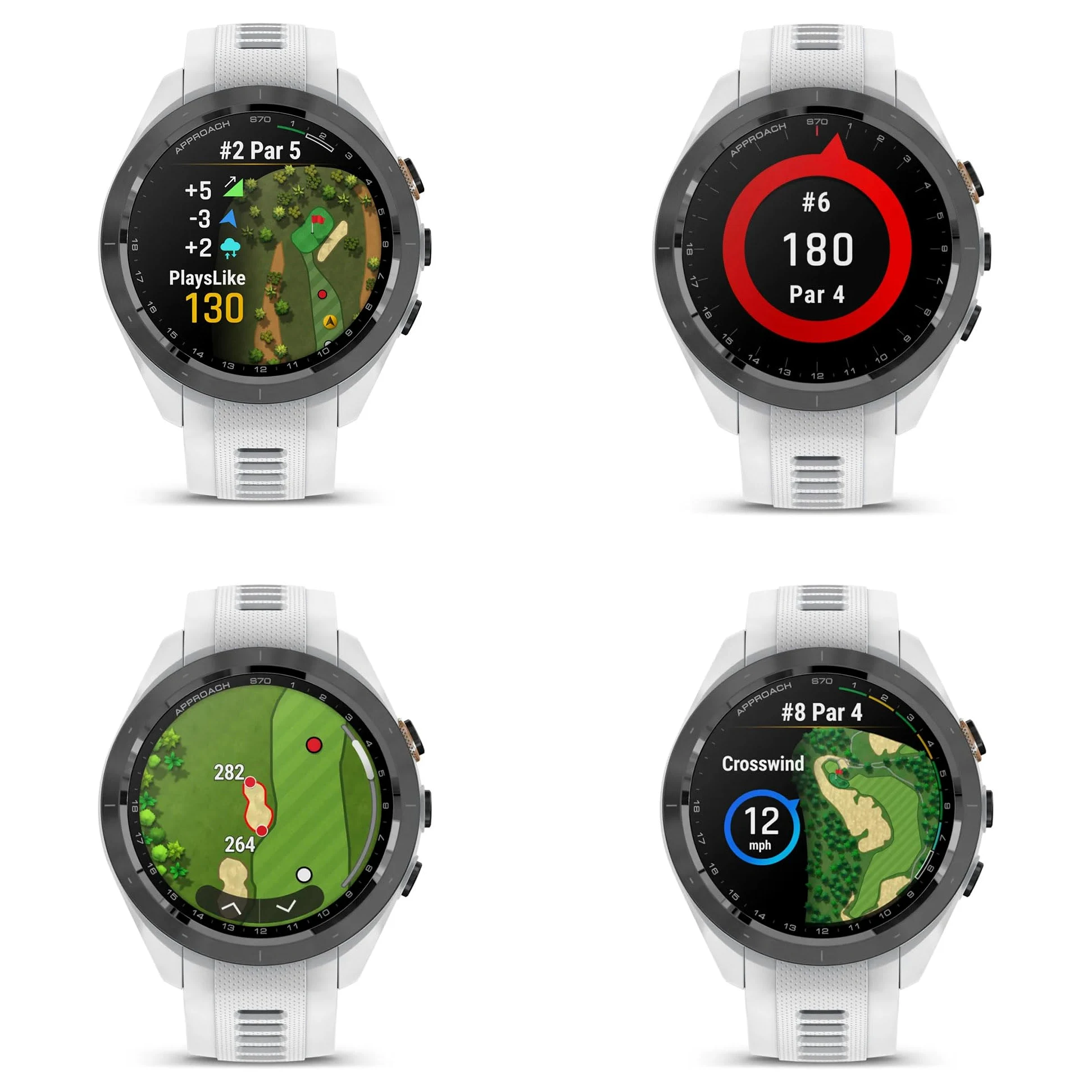 Garmin Approach S70 - Reloj inteligente de golf con GPS para hombre, pantalla táctil ligera AMOLED y cursos precargados con auriculares inalámbricos y más