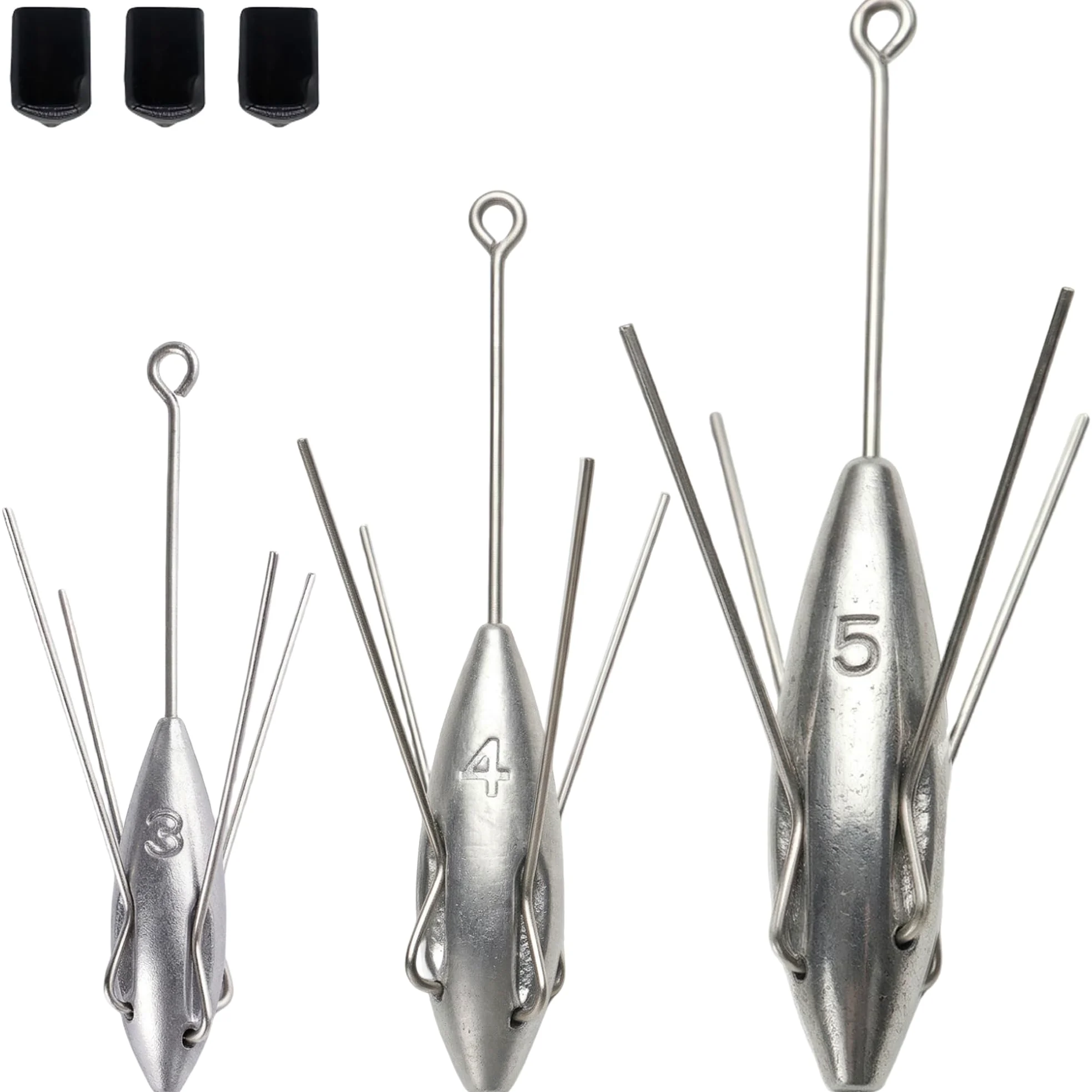 Sputnik Sinker Spider Sinker - Pesas de pesca de cola larga resistentes para corrientes fuertes y fundición en la playa, juego de aparejos de aleación de plomo