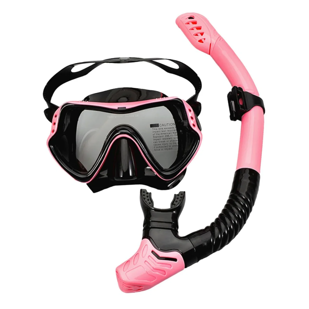 Gafas de Snorkel Rosa de Silicona para Niño Diseño Ventana | Tubo de Respiración Incluido, Orificios de Drenaje Unidireccionales, Cinta Elástica de Alta Tensión