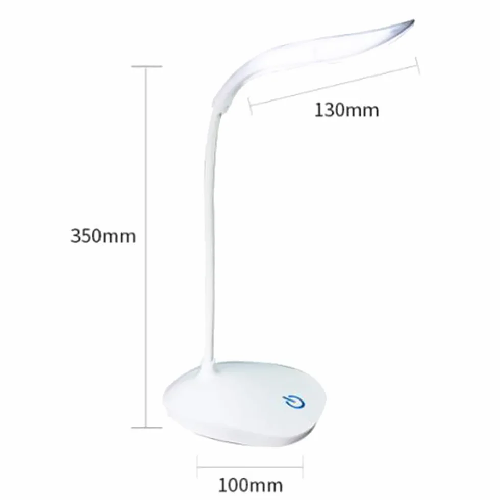 Lixada Lámpara de Escritorio LED Recargable USB Portátil Manguera Flexible Control Táctil