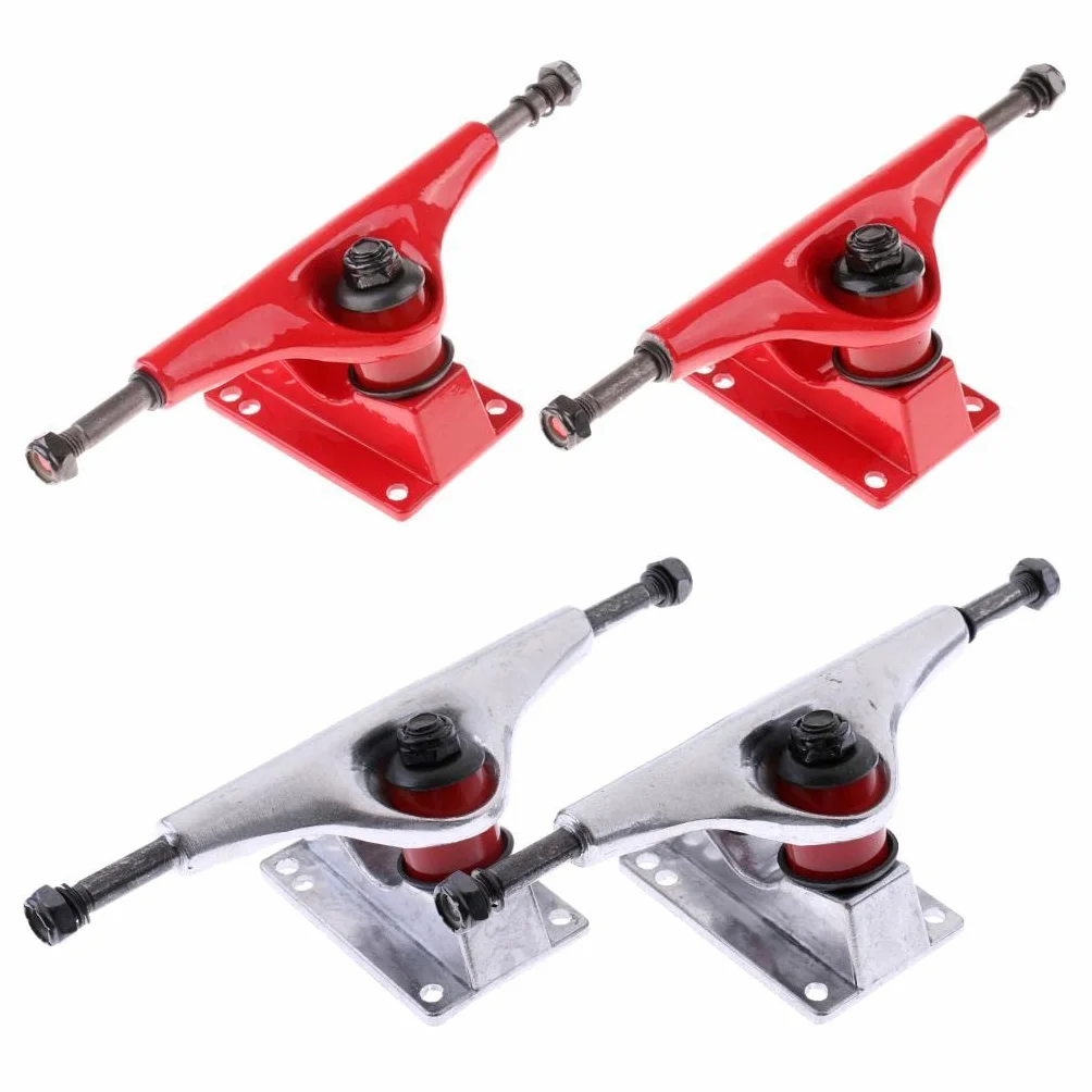 MERIGLARE 2 Piezas Reemplazo para Camiones de Skateboard Camiones de Longboard Camiones de Aluminio Camiones Pulidos Diseño Robusto con Eje de Acero Y Bushing P