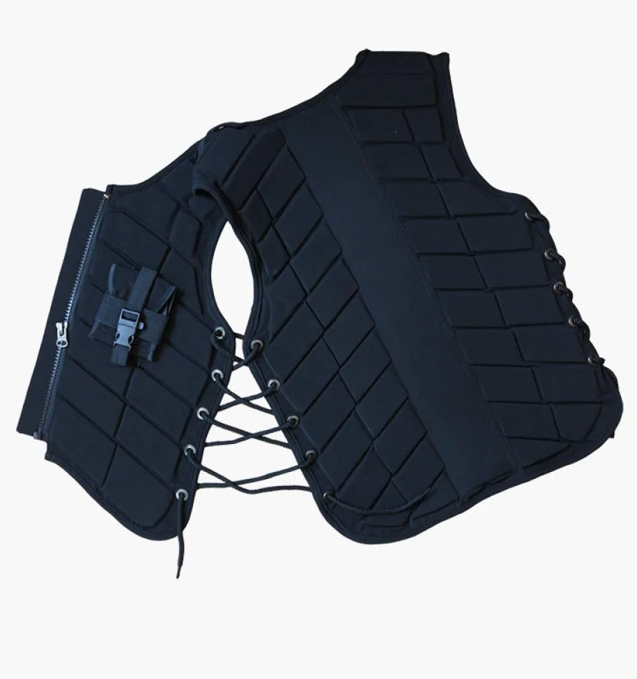 Chaleco Ecuestre Protector De Jinete De Caballo para Adultos Y Niños Ajustable Protector De Espalda del Cuerpo Chaleco Cremallera,M