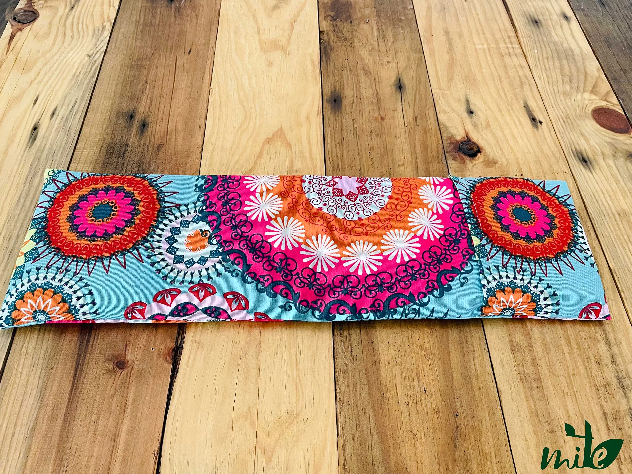 Saco térmico de semillas y lavanda Mandala turquesa 50cm x 15cm