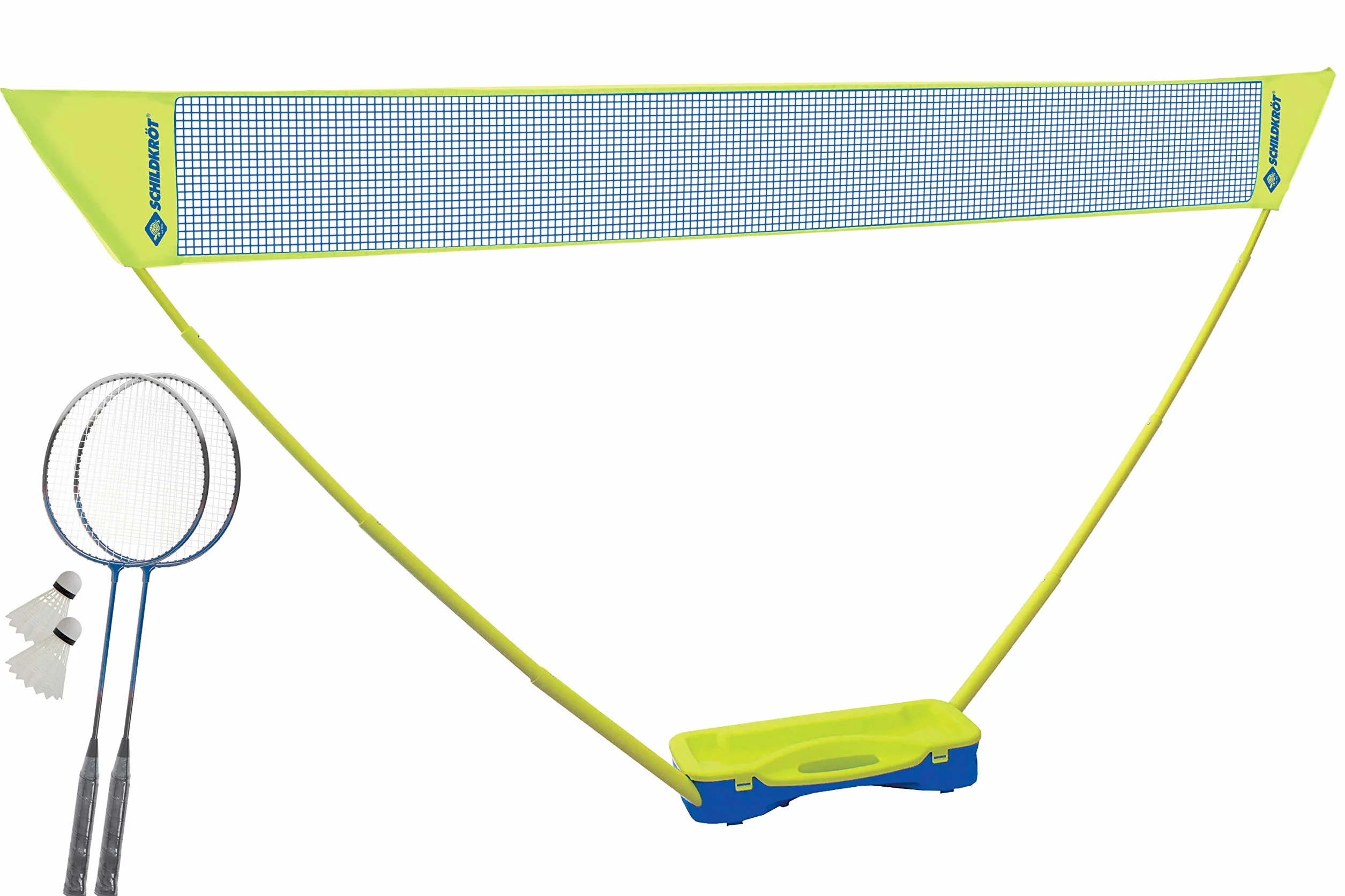 Schildkröt Set de Bádminton Compact, Red, 2 Raquetas, 2 Volantes, Estuche de Plástico