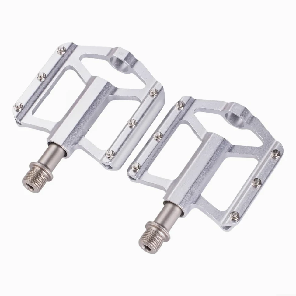 Pedales de bicicleta de montaña de 3 rodamientos, pedales de ciclismo antideslizantes, pedales para la mayoría de bicicletas, pedales plegables compactos para almacenamiento