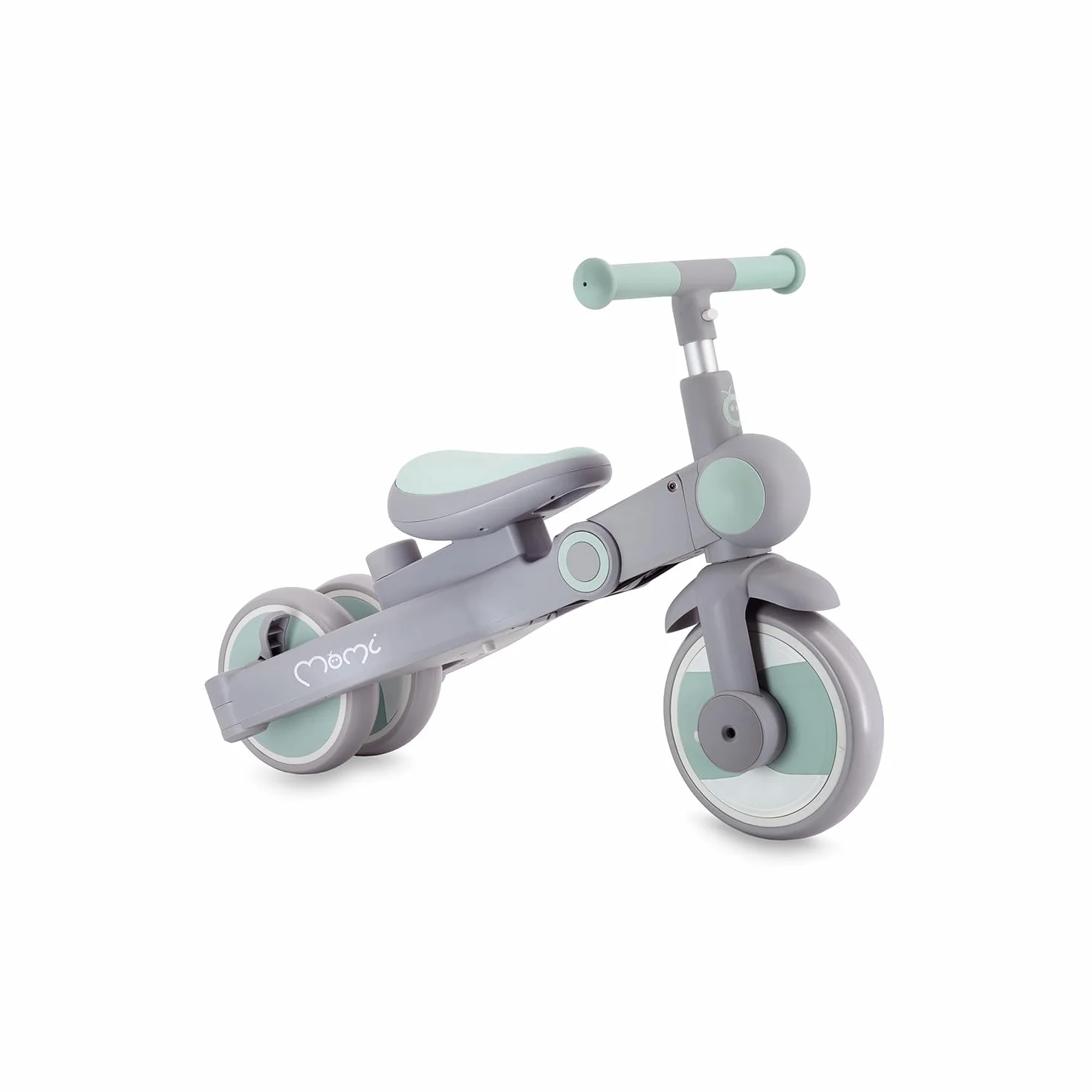Triciclo Infantil MoMi 4 en 1 SOLIVIA con Mango telescópico, arnés de 5 Puntos, para niños a Partir de 12 Meses, con Capota Que Protege del Sol, Ruedas de PU, Bolsa y portavasos