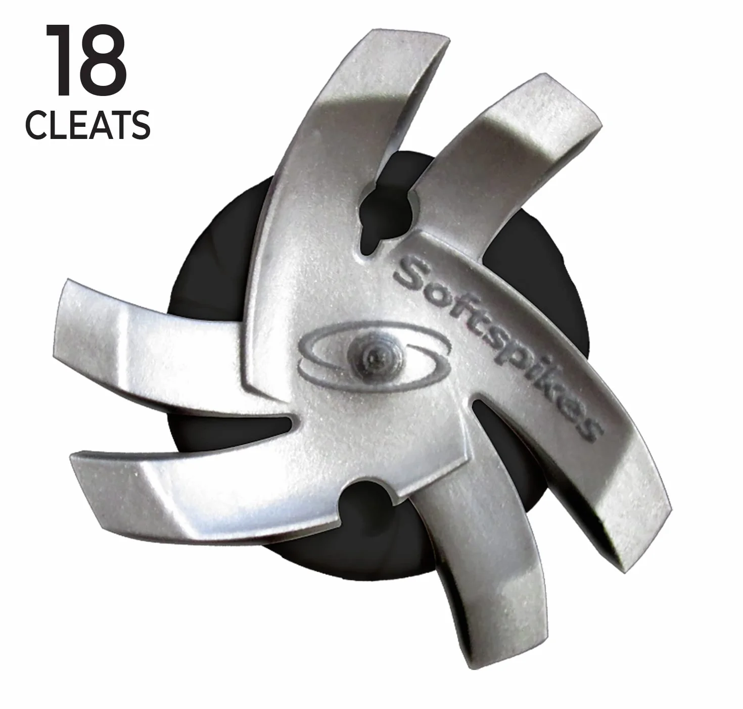 SOFTSPIKES Silver Tornado Fast Twist 3.0 Golf Spikes, 18 Count