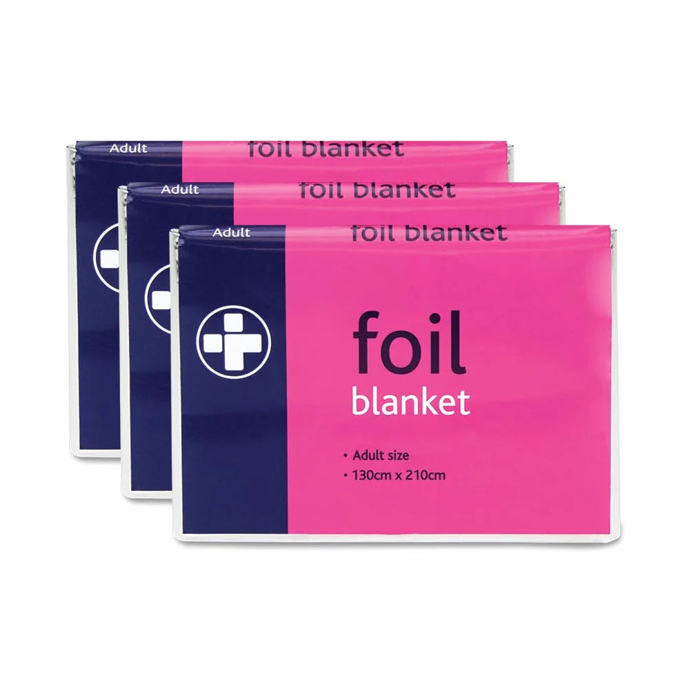 Reliance Medical Manta de aluminio para adultos, reflectante del calor, aislante, protección contra viento y lluvia (paquete de 3)