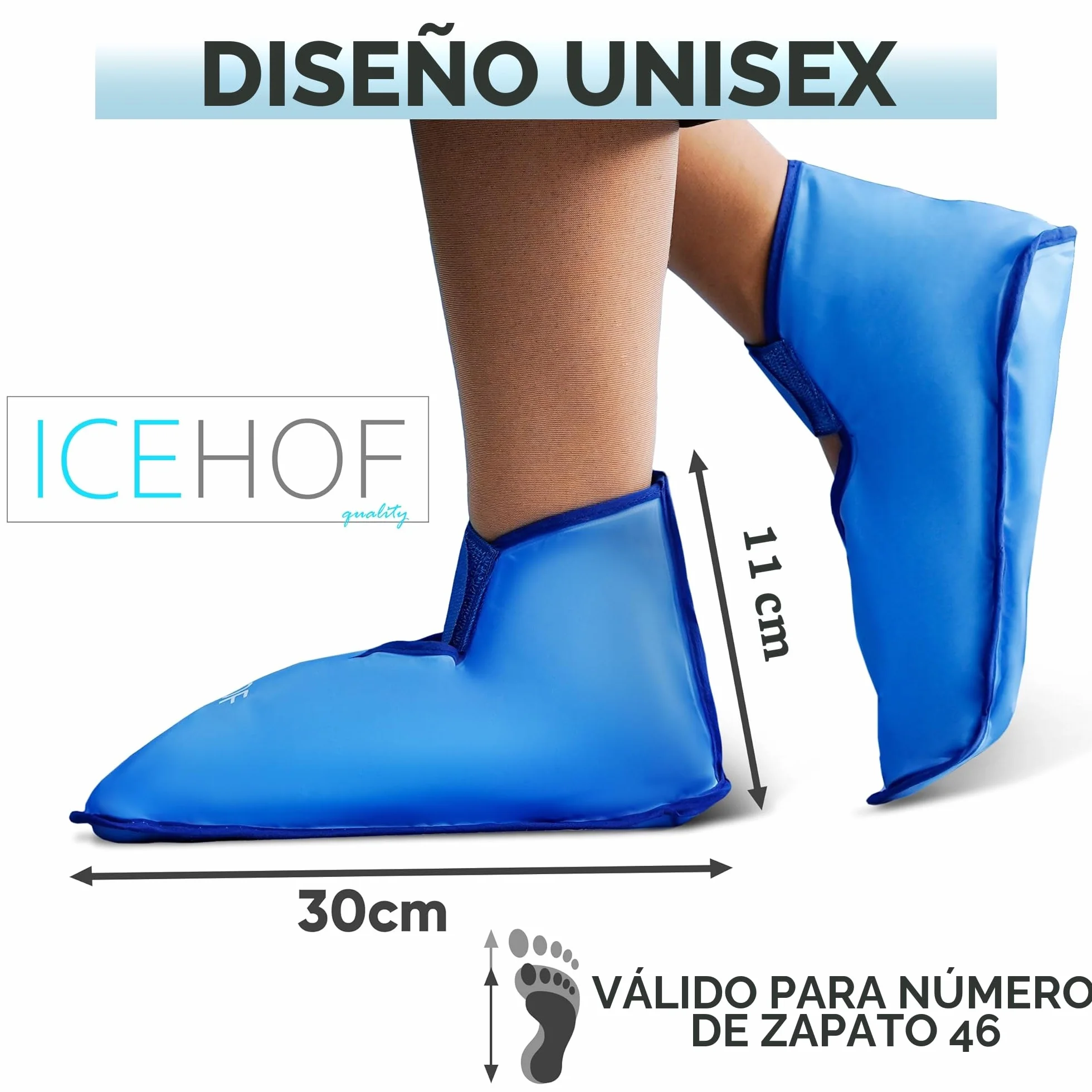 ICEHOF Calzado de refrigeración con gel para terapia de frío para pies, dedos, quimioterapia, reumatismo