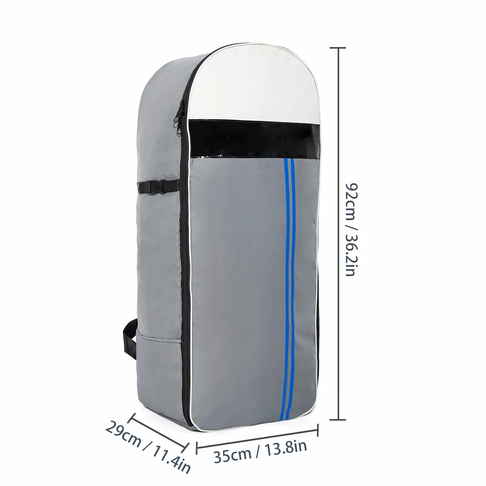 Kavolet Mochila para tabla de surf, bolsa para tabla de surf, bolsa de surf, bolsa de surf, bolsa de viaje para SUP hinchable, tabla de remo, bolsa de transporte, mochila de transporte con cremallera