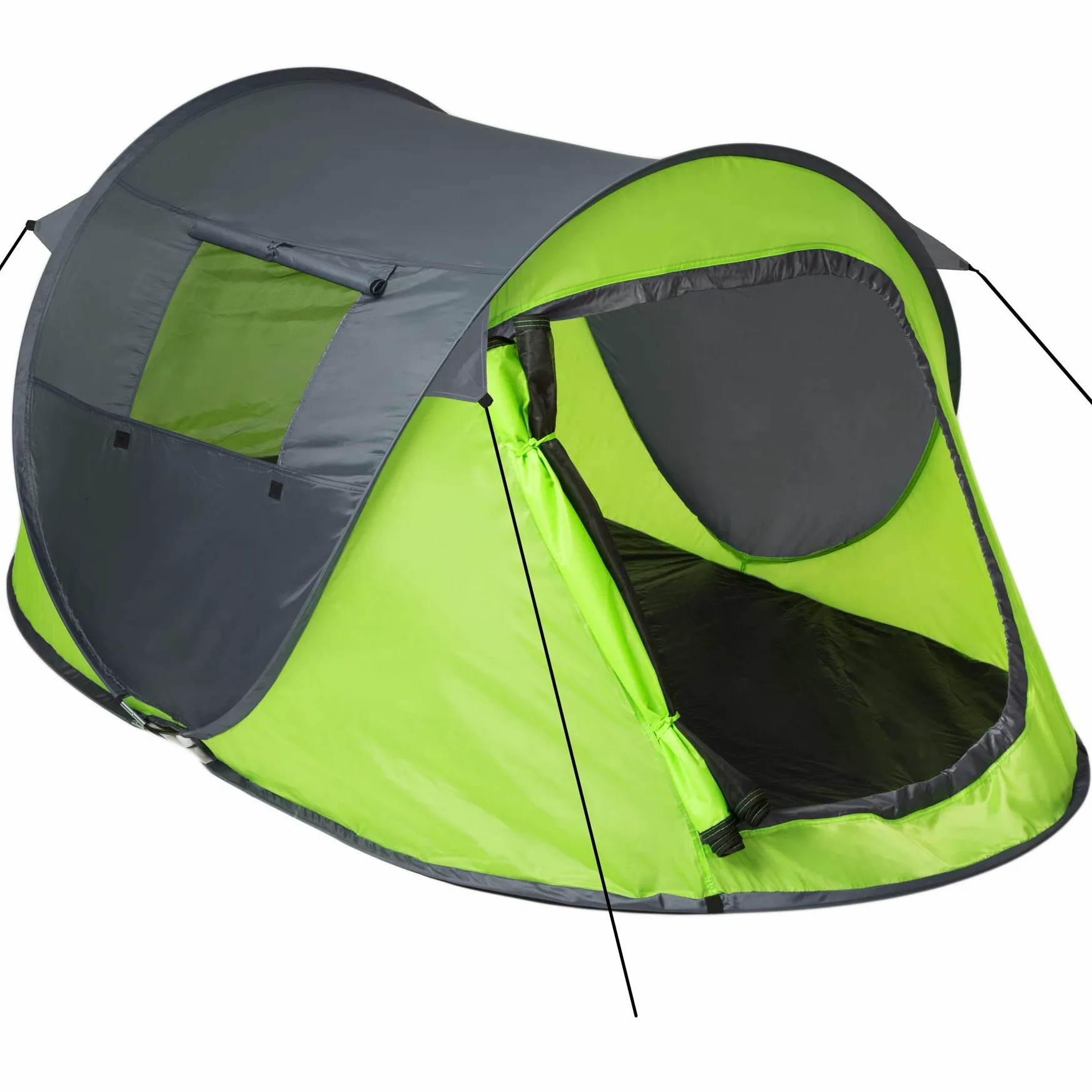 tectake® Tienda de Campaña para 2 Personas, Impermeable, Montaje Rápido, con Piquetas y Cuerdas Tensoras, Ideal para Camping, Senderismo, Acampada, Supervivencia