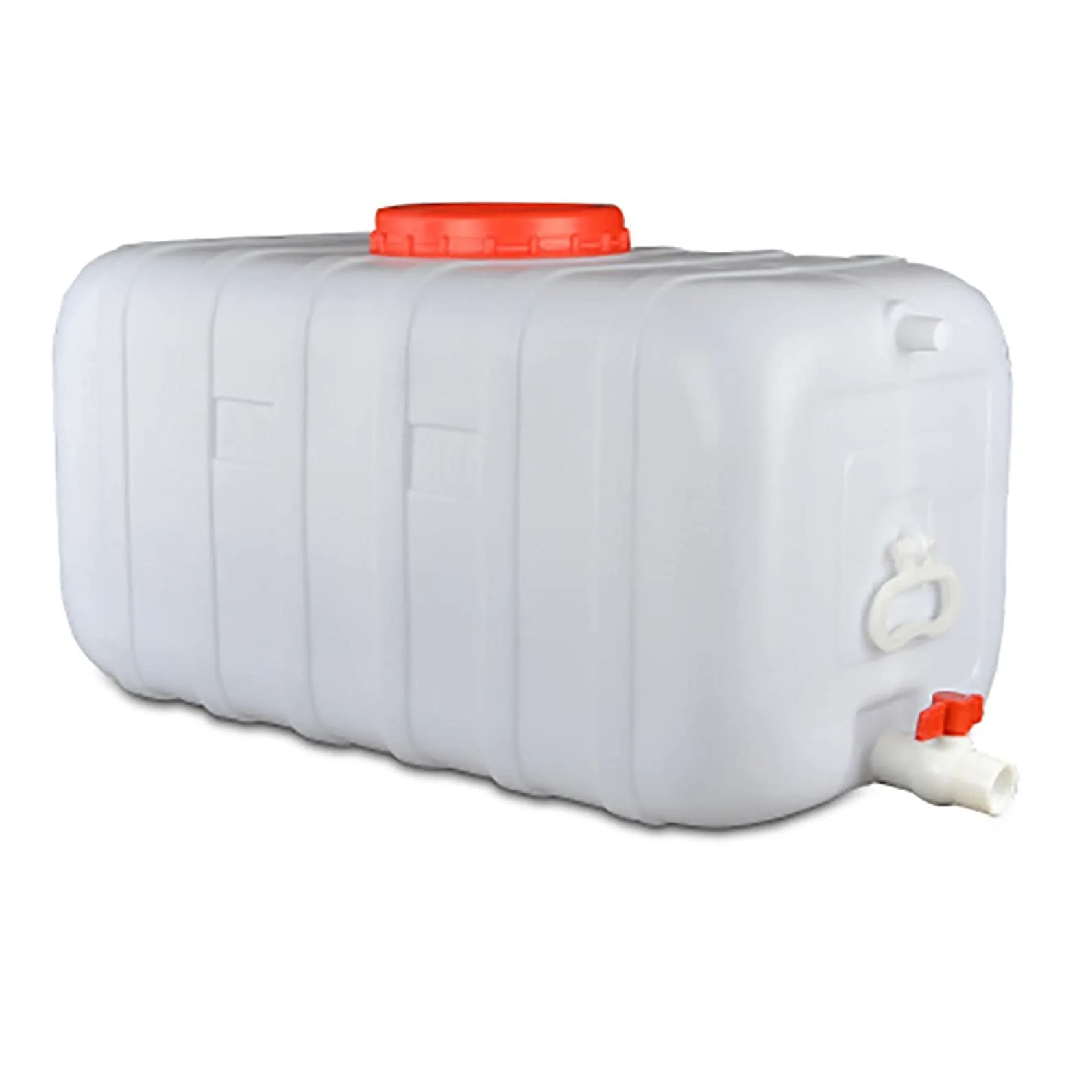 Bidón para agua Cubos De PláStico De Calidad Alimentaria Con Grifo Gran Capacidad Contenedores Tanques De Almacenamiento De Agua DoméSticos Rectangular Blanco Grandes DepóSitos De Agua(Size:110L)