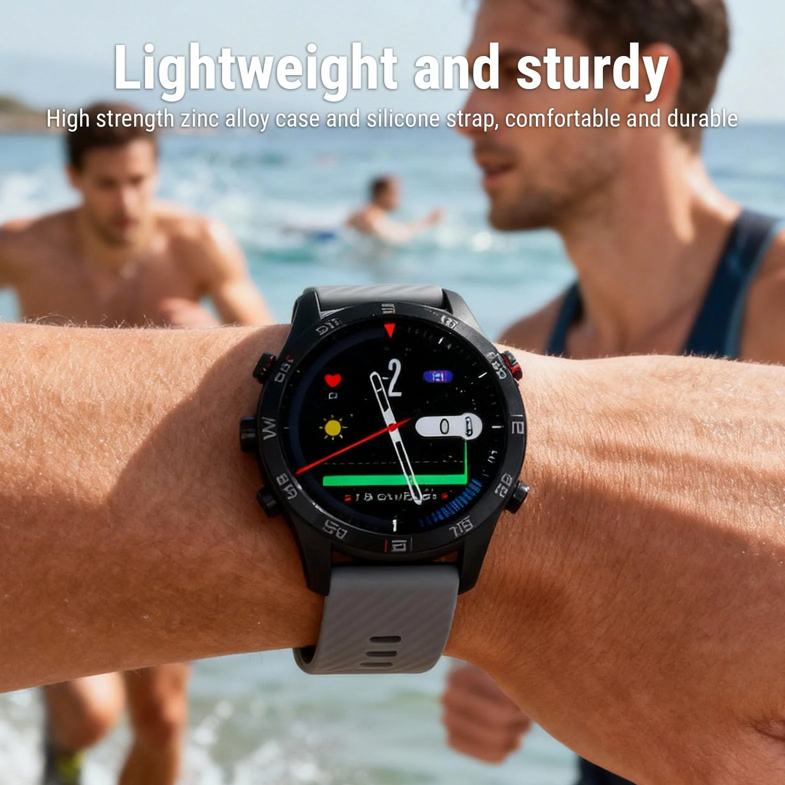SUNGOOYUE Reloj Inteligente, Reloj de Buceo Inteligente a Prueba de Agua con Sensor de Profundidad de 100 M Duración de la Batería Pantalla de 1,43 Pulgadas para Buceo, Snorkel, Natación,
