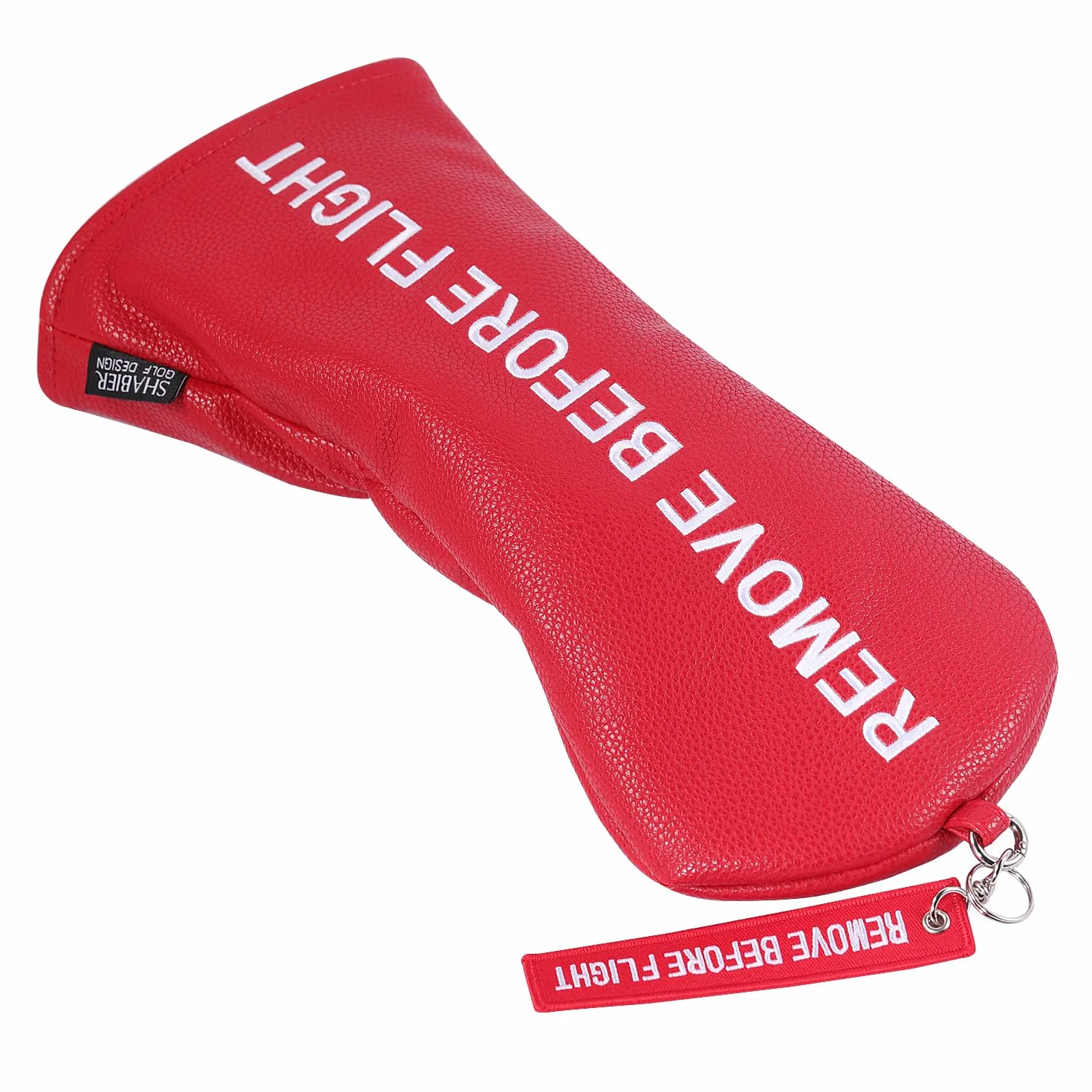 Funda roja para cabeza de golf con diseño de quitar antes de vuelo para palo de conductor