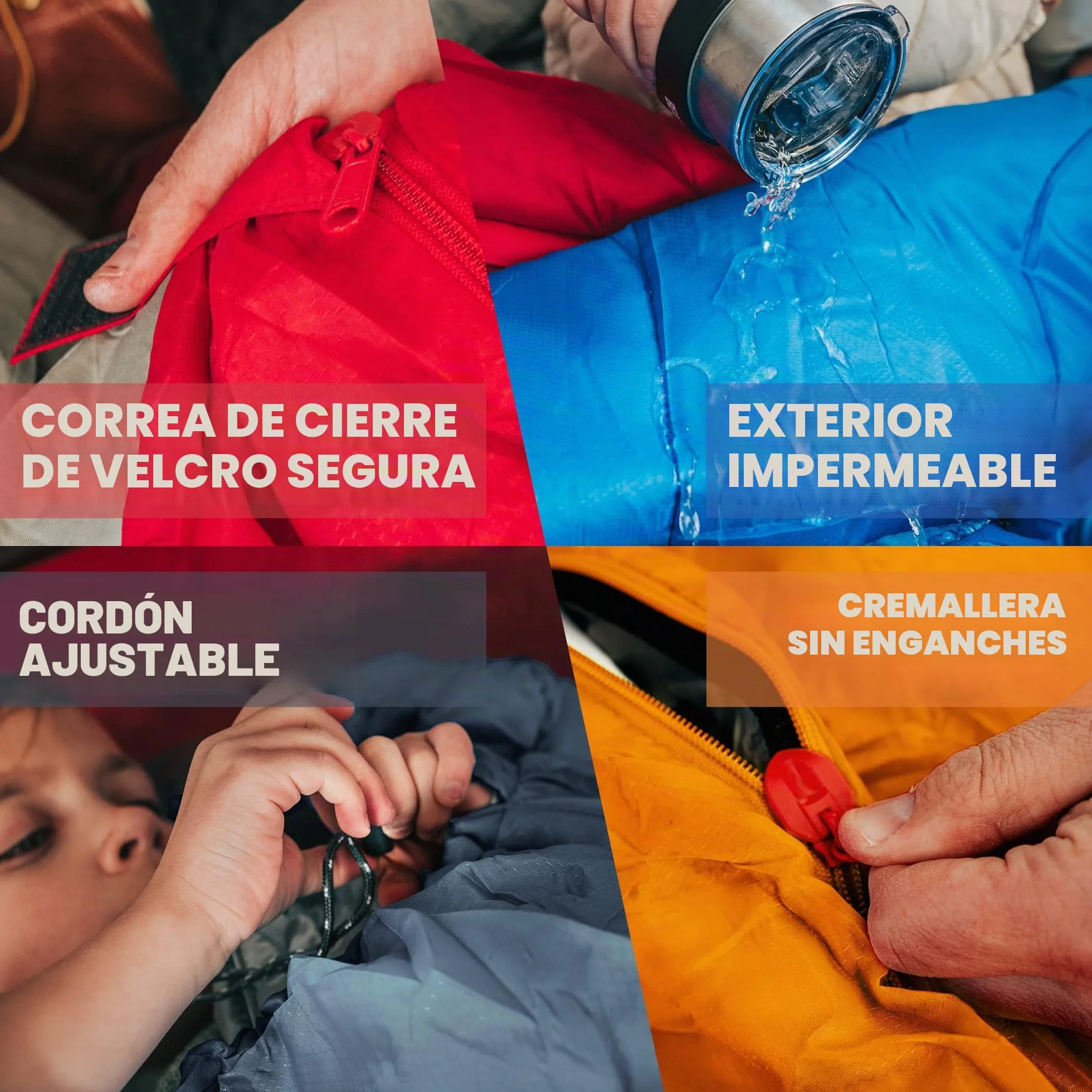 MalloMe – Saco de Dormir para Adulto, niño, Invierno, Verano, Primavera, otoño, plumón para 1 Persona, Impermeable, Bolsas de Dormir y Senderismo – Bolsa de Dormir Ultraligera, compacta para Dormir