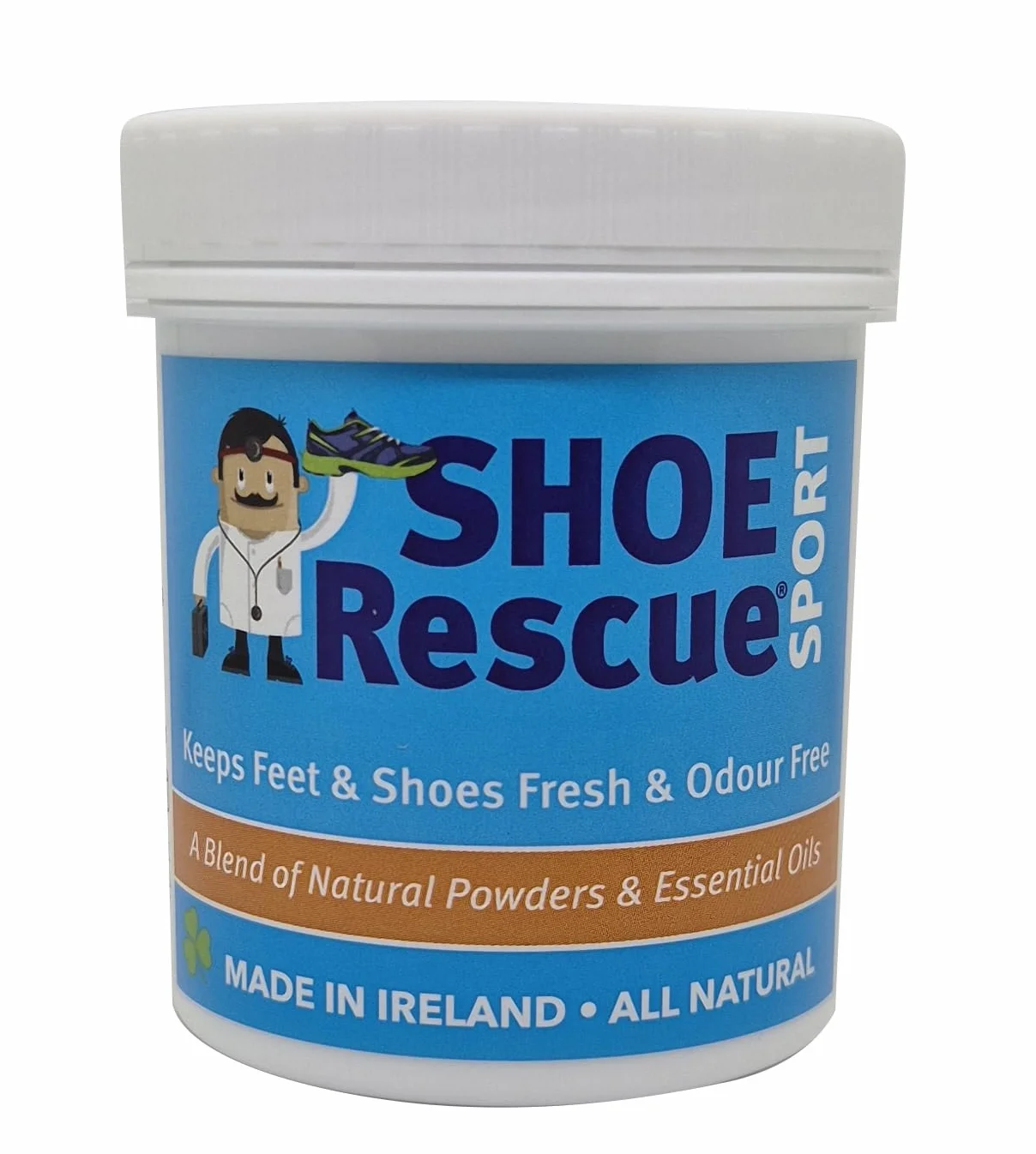 Polvo para zapatos y pies Elimina el olor de los pies Shoe Rescue 100% natural
