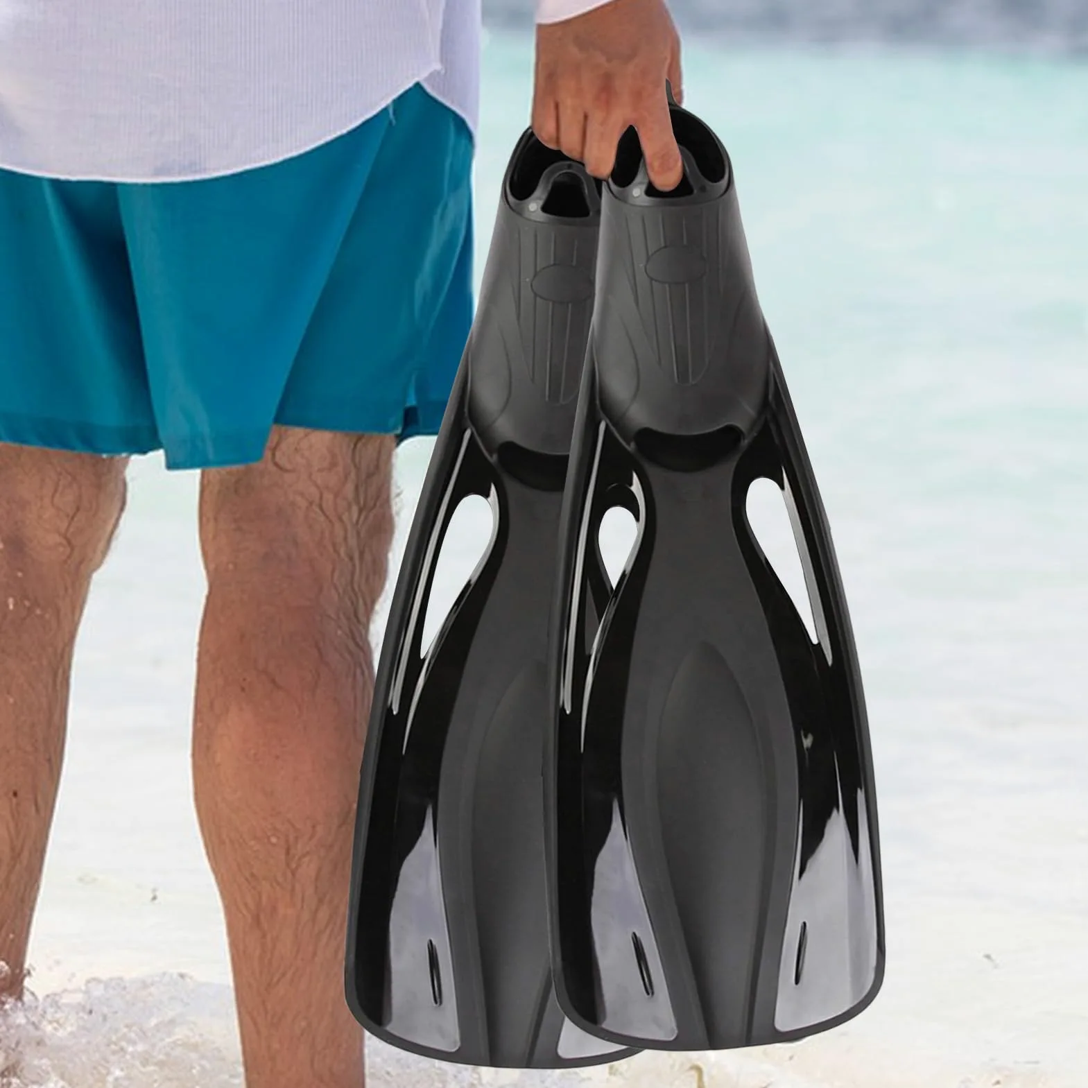 Aletas Natatorias Adultos - Para Adultos Snorkel Aletas con Bolsillo Completo De Pie,1 Par Ajustable Aletas De Buceo Equipo De Ejercicio Para Piscina Mar Aguas Profundas Poco Profundas