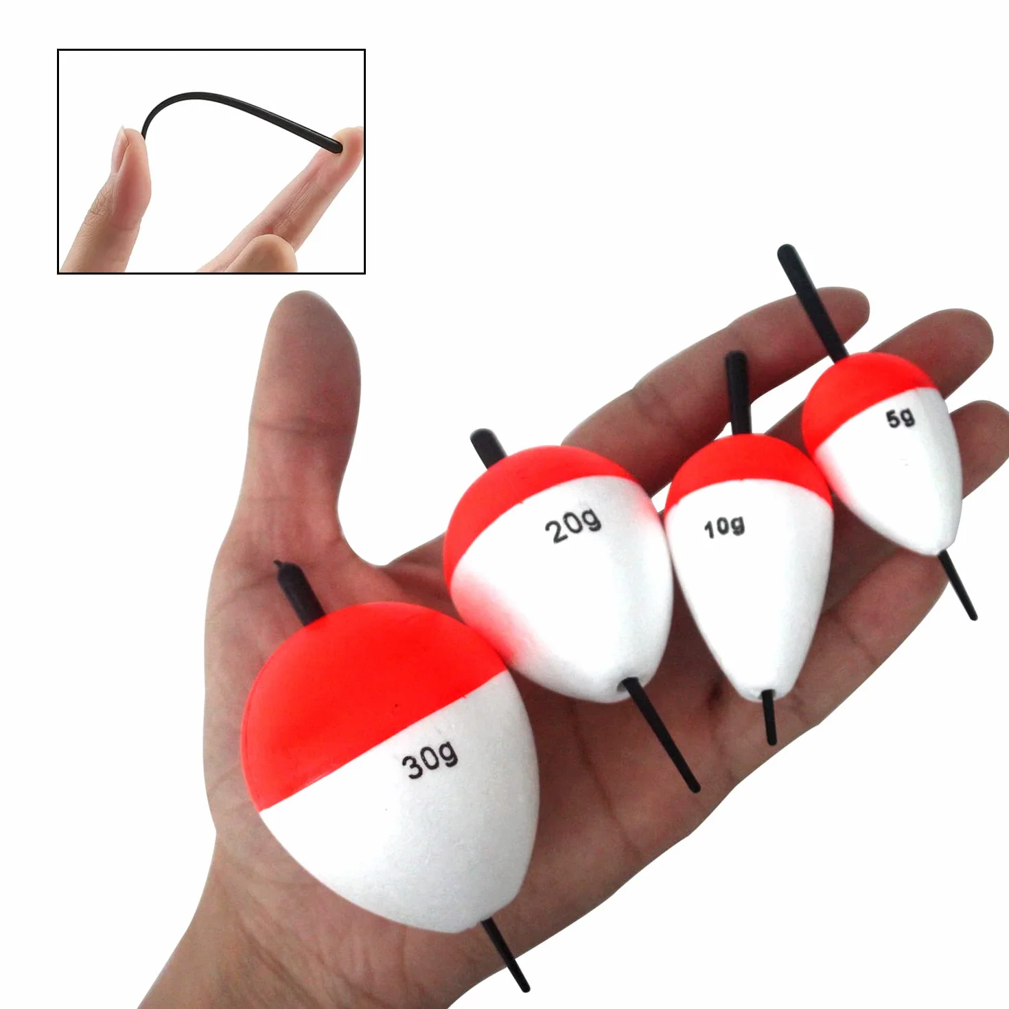 8-16pcs Blanco Negro Rojo Amarillo Flotador De Barriga Flotador De Barriga Multiusos Flotador De Pesca Flotador De Espuma Eva Flotadores De Pesca Flotador De Pescado
