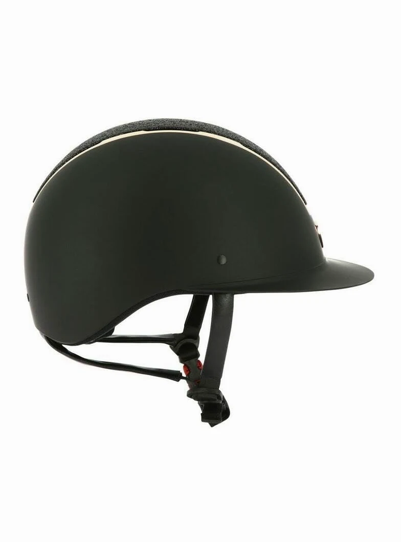 Ekkia EQUITHÈME Glint Mat - Casco de equitación, color negro y rosa