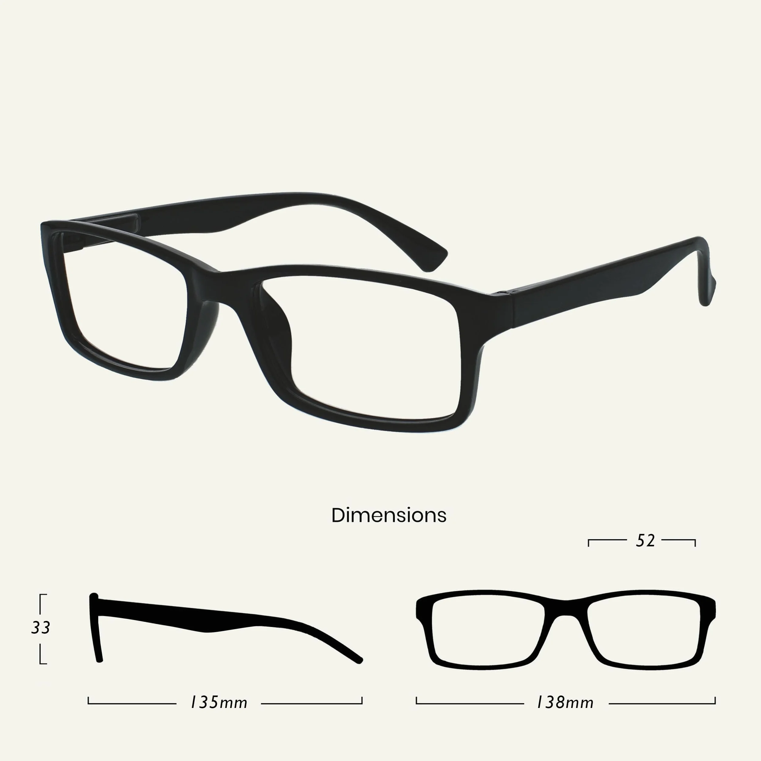 OPULIZE Gafas De Lectura Negro Pack 4 Estilo Diseñador +1,50