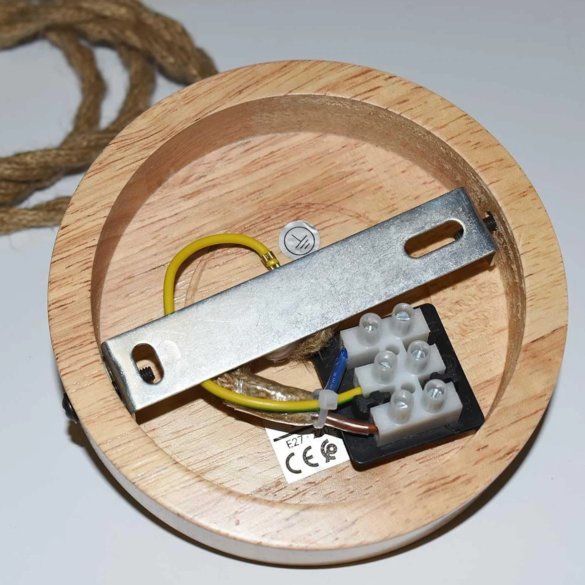 Lámpara colgante de mimbre Hanna LED Boho Rústica - Pantalla artesanal natural con cable ajustable para cocina, comedor