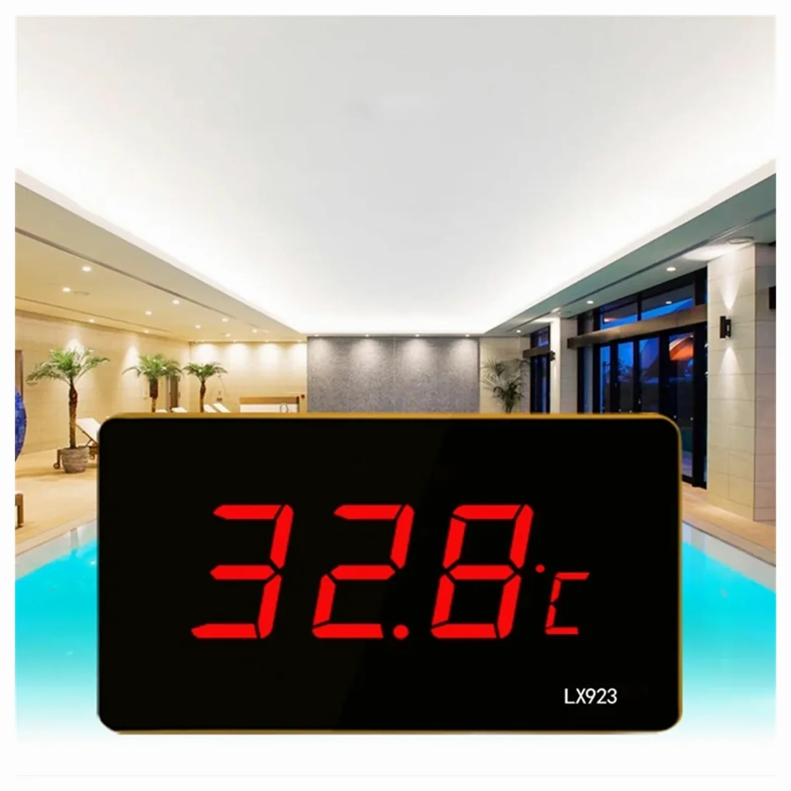TermóMetro De Temperatura Del Agua Termómetro For Acuario Con Pantalla LED Y Sonda Impermeable. Adecuado For Peceras Y Ambientes Exteriores.