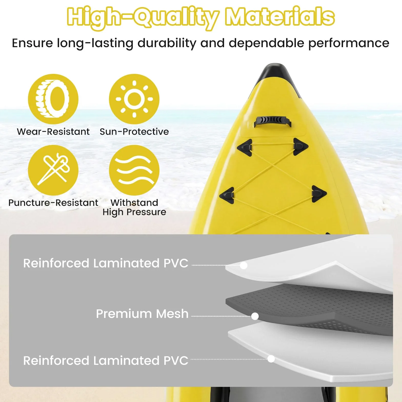 S AFSTAR Kayak inflable, canoa para 2 personas con capacidad de 230 kg, suelo de puntada caída, todos los accesorios y bolsa de transporte, kayak grande de 12 pies para pesca, camping y exploración