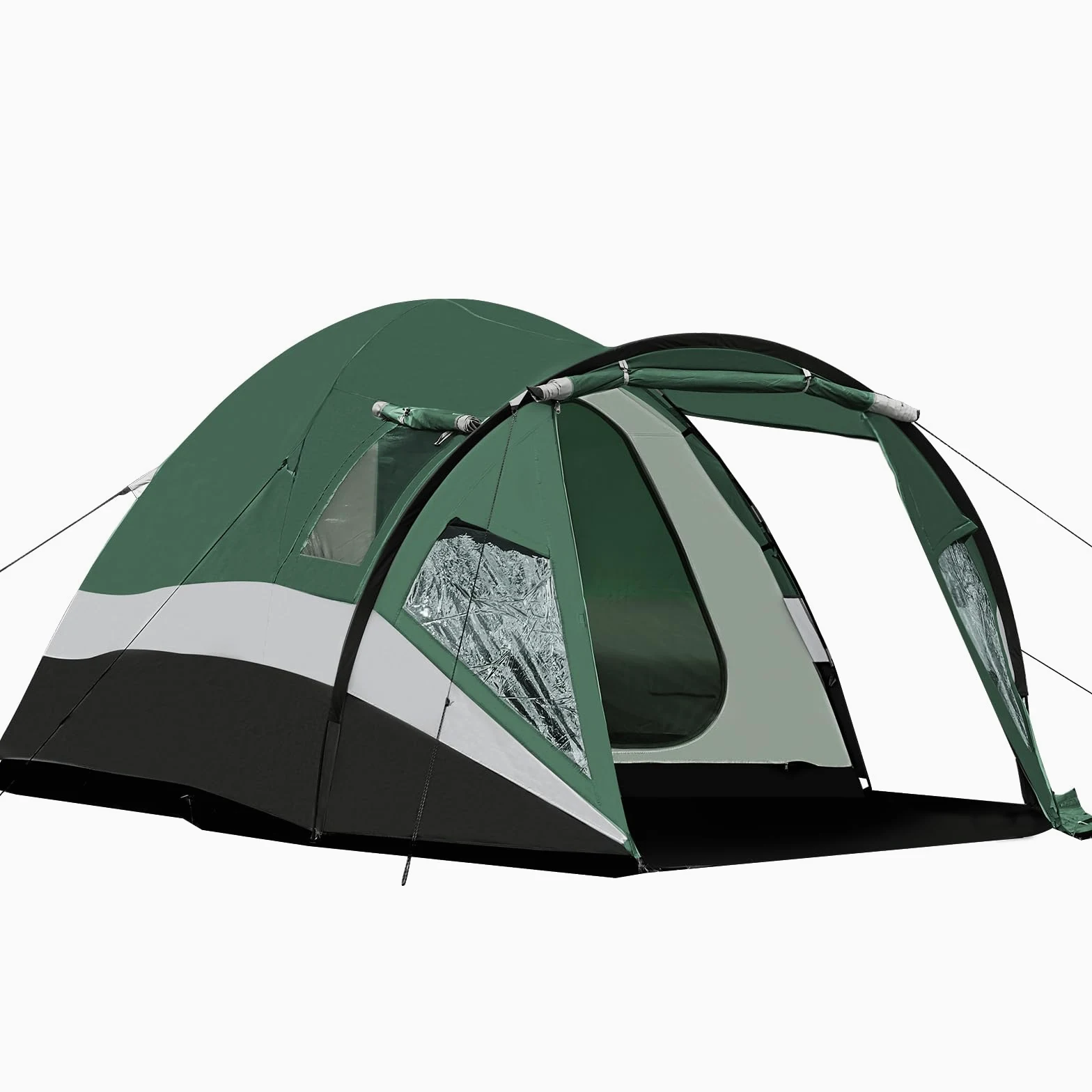 Portal Tienda de campaña para 4 personas, 180 cm, altura de pie, alta, camping, XXL, puerta lateral, ventana, 3-4 temporadas, 3000 mm, resistente al agua, exteriores