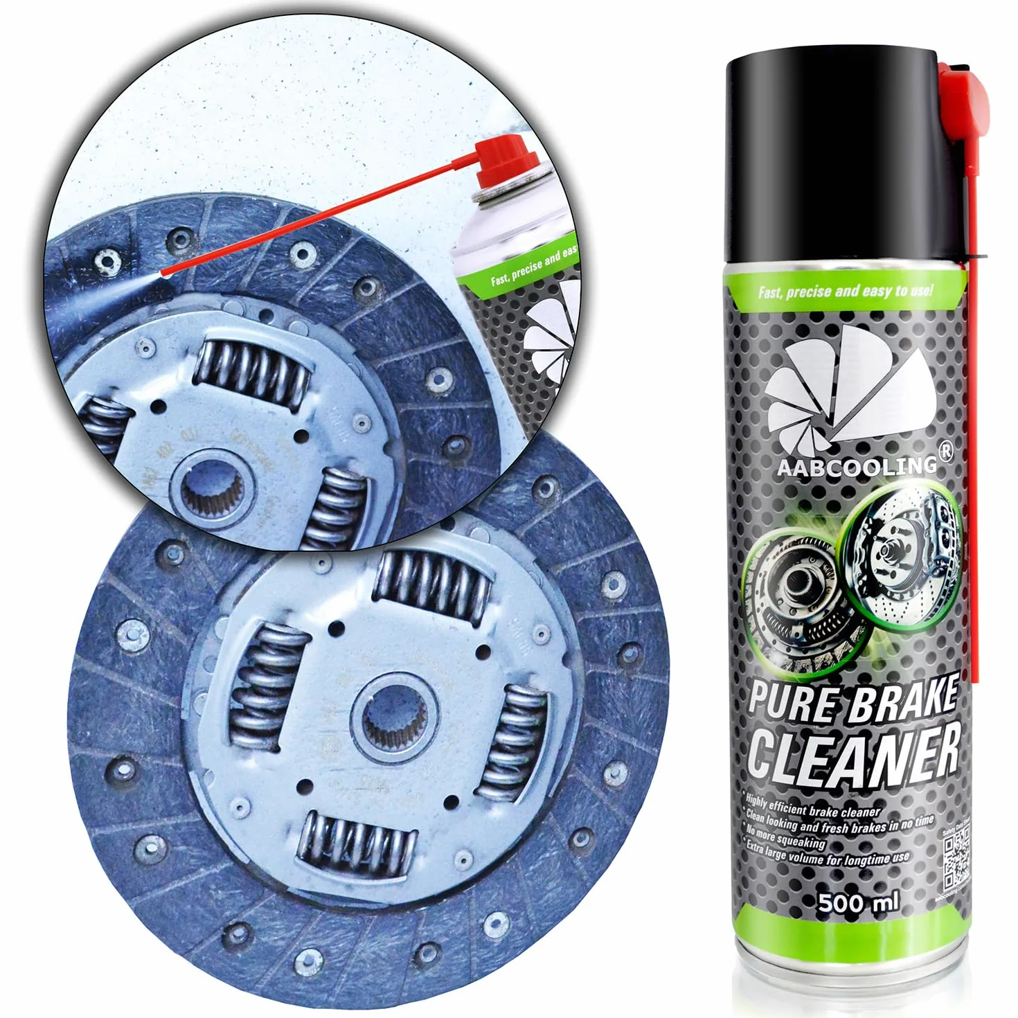 AABCOOLING Limpiador de Frenos para Bici 24x 500 ml Limpia y Desengrasa las Cadena de la Motocicleta, Desengrasar Partes de Frenos, Limpieza platos y piñones, Fácil aplicación, Evaporación rápida