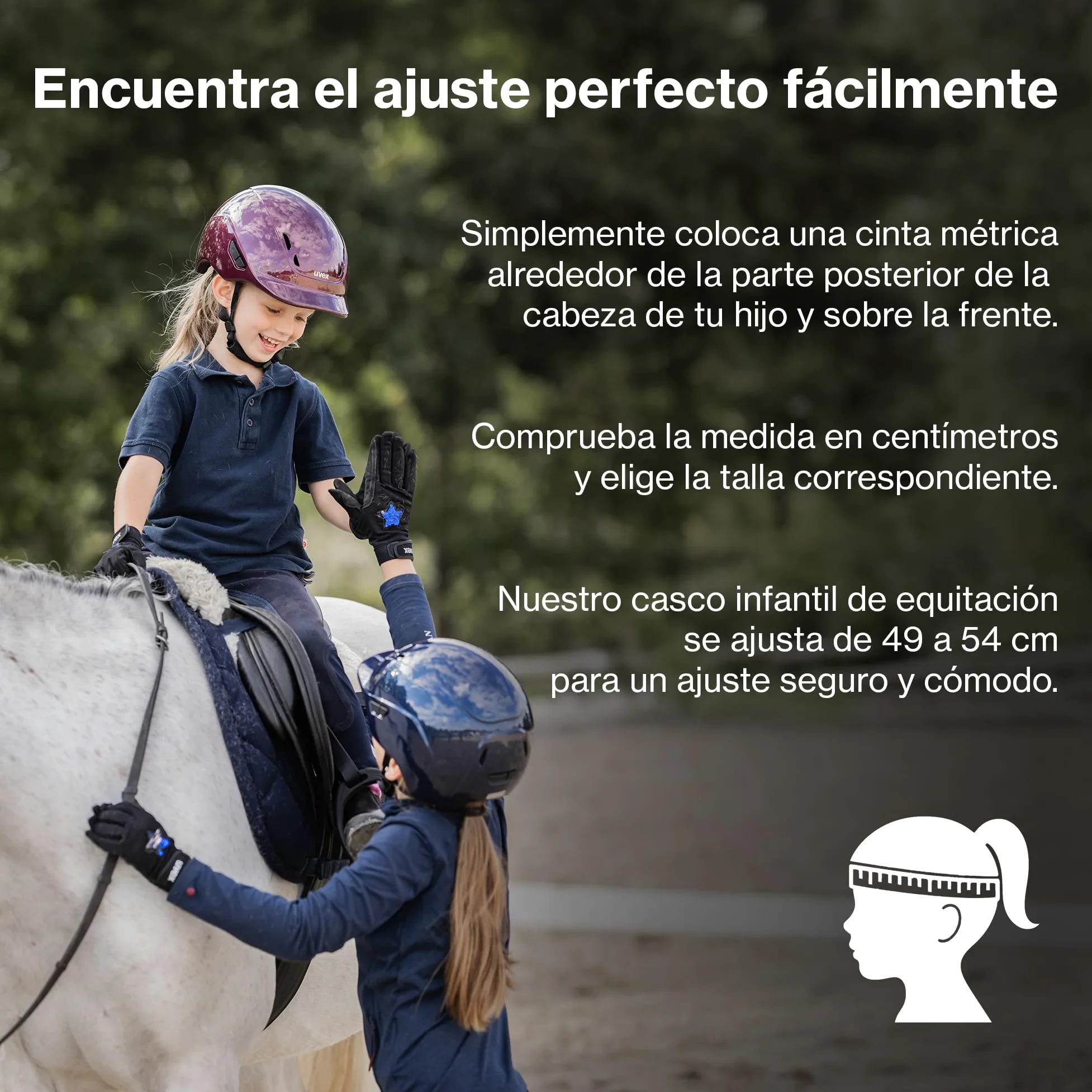 uvex kidoxx – Casco de equitación Infantil Ligero con Ajuste Individual y ventilación óptima