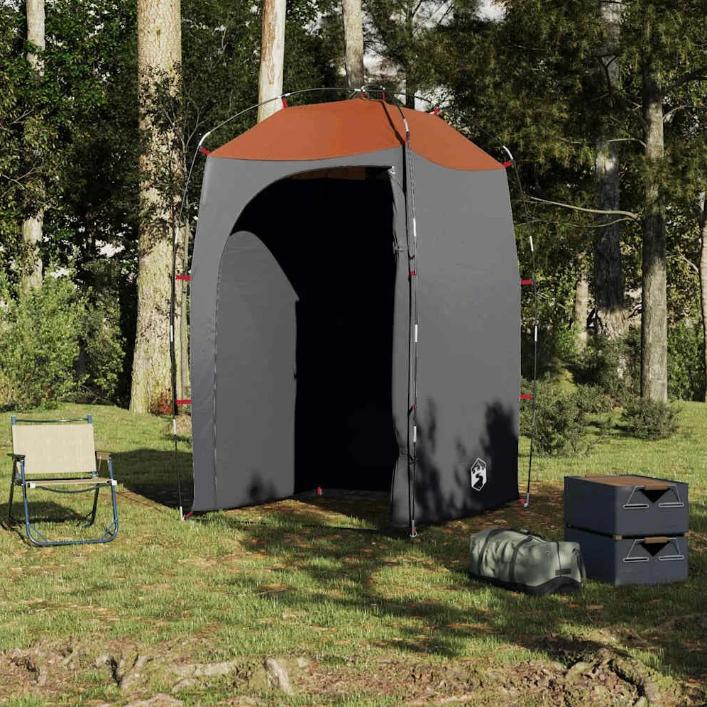 Tienda de ducha verde impermeable de poliéster 185T con revestimiento de poliuretano, 140 x 140 x tienda de campaña con cremallera, entrada y ventana, ligera y portátil, tienda multifunción para