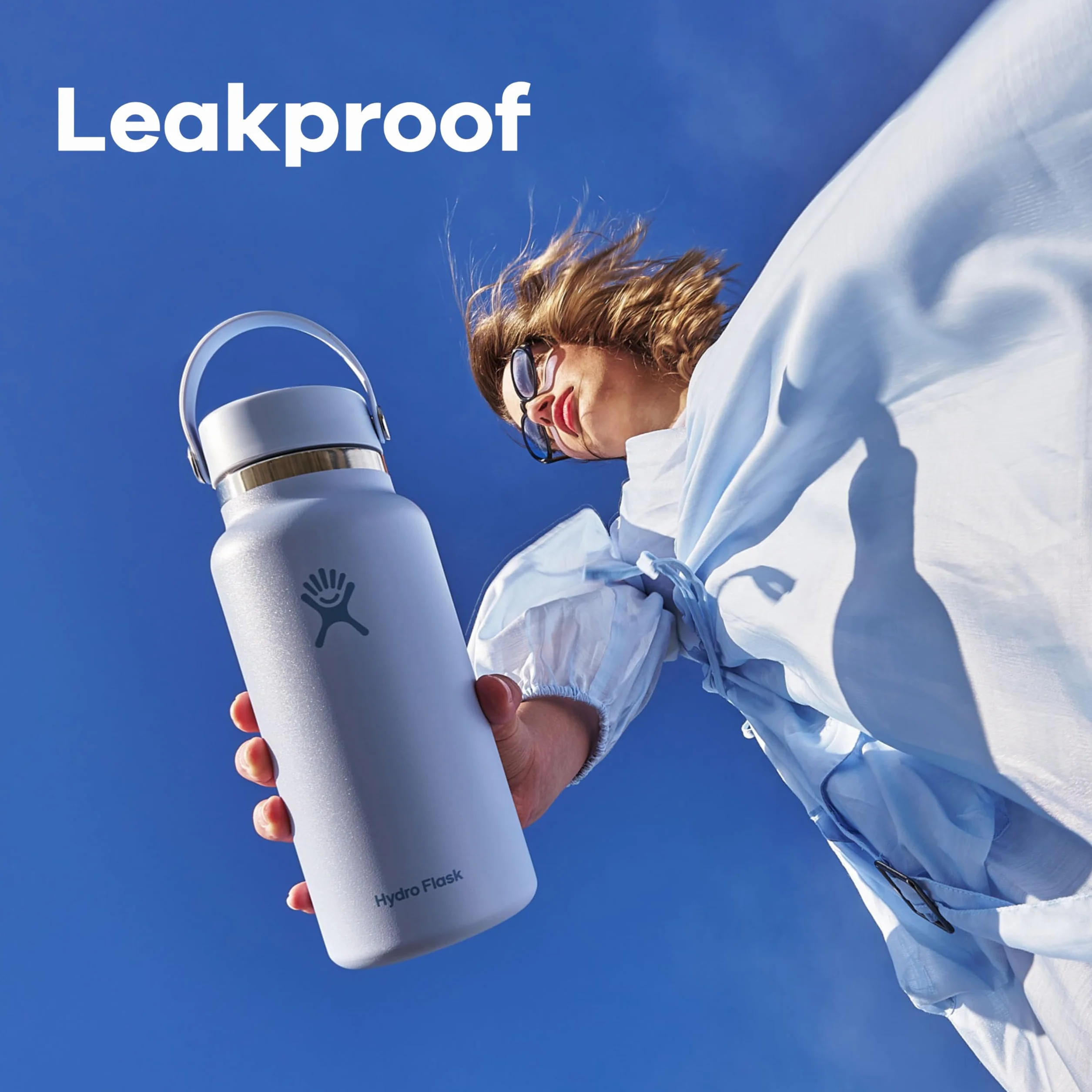 Hydro Flask - Botella de Agua 1180 ml 40 oz - Acero Inoxidable con Aislamiento al Vacío y Tapa a Prueba de Fugas y Revestimiento en Polvo - Wide Mouth - Surf, 1183ml (40oz)