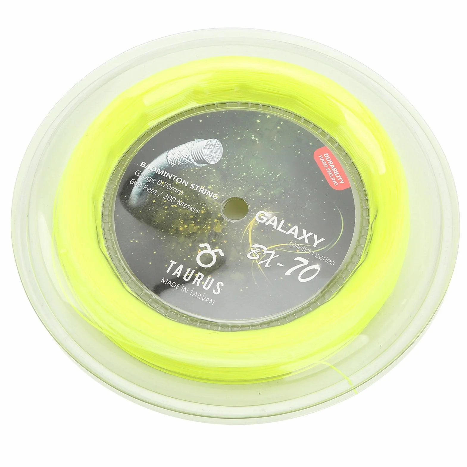 VGEBY Cuerda de Raquetas de Bádminton, Carrete de 200 M de Cuerda de Bádminton de Nailon de Alta Elasticidad de 0,7mm para Adultos y Jóvenes 7 Colores