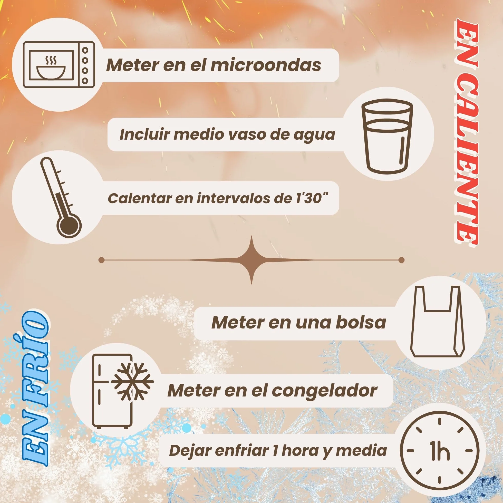 Saco Térmico Semillas Microondas 45x14cm - Bolsa Calor Mijo Ecológico Fabricado España