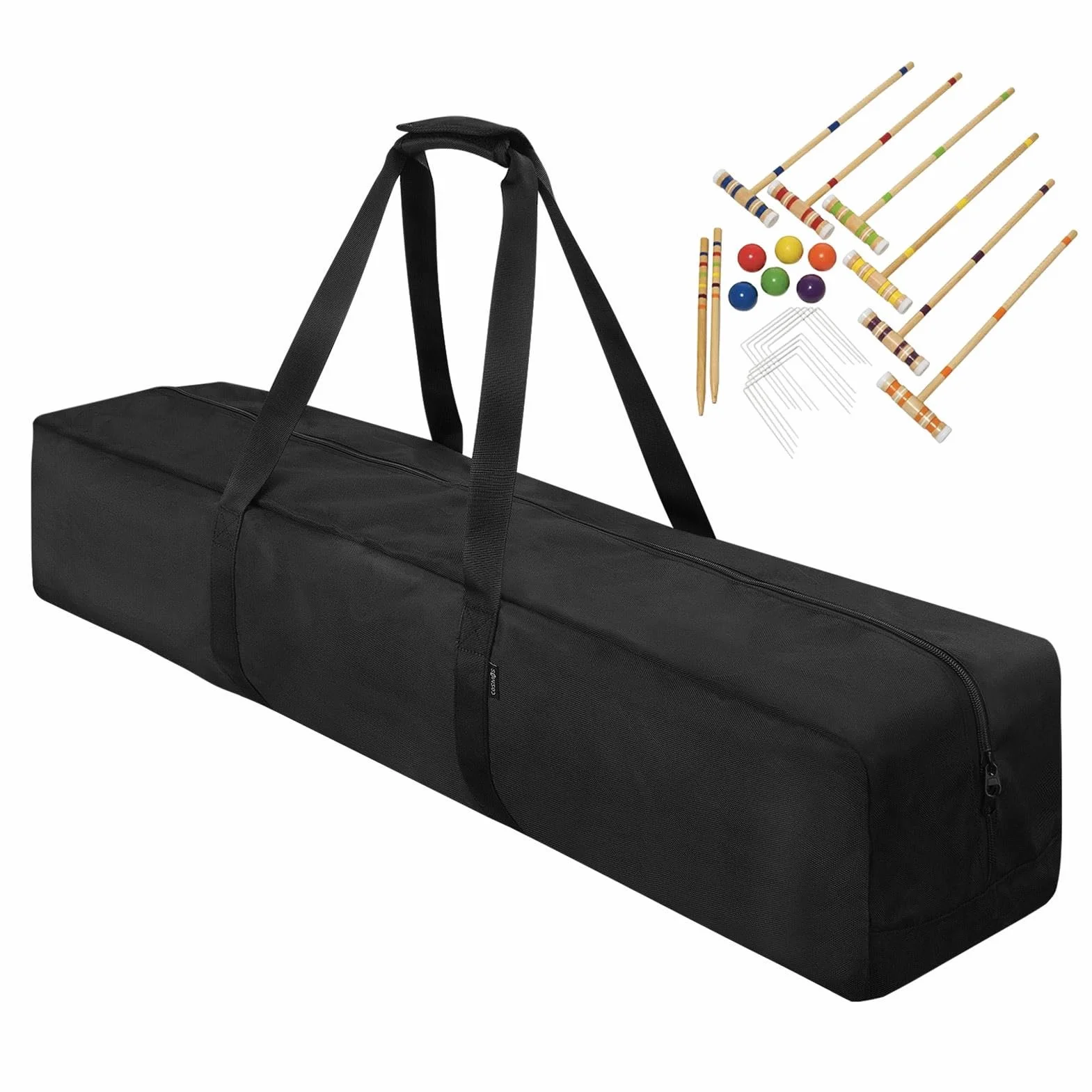 Croquet, bolsa de almacenamiento de croquet, bolsa de equipaje con cremallera, organizador de dispositivos deportivos, crocket de viaje para exteriores