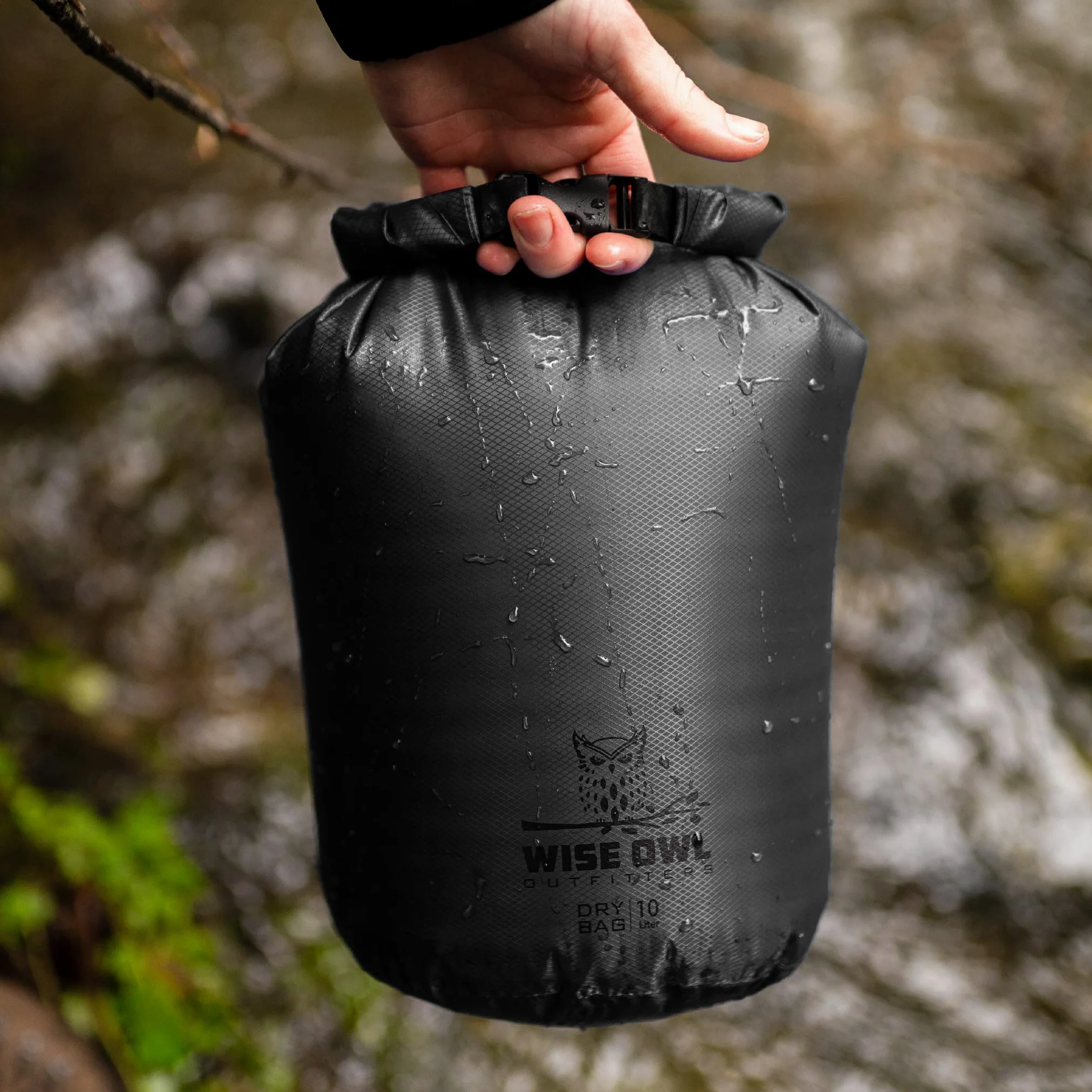 Wise Owl Outfitters Paquete de 3 bolsas impermeables ligeras y herméticas de 5L/10L/20L, bolsas secas pequeñas y grandes para kayak, playa, viajes, canotaje, senderismo