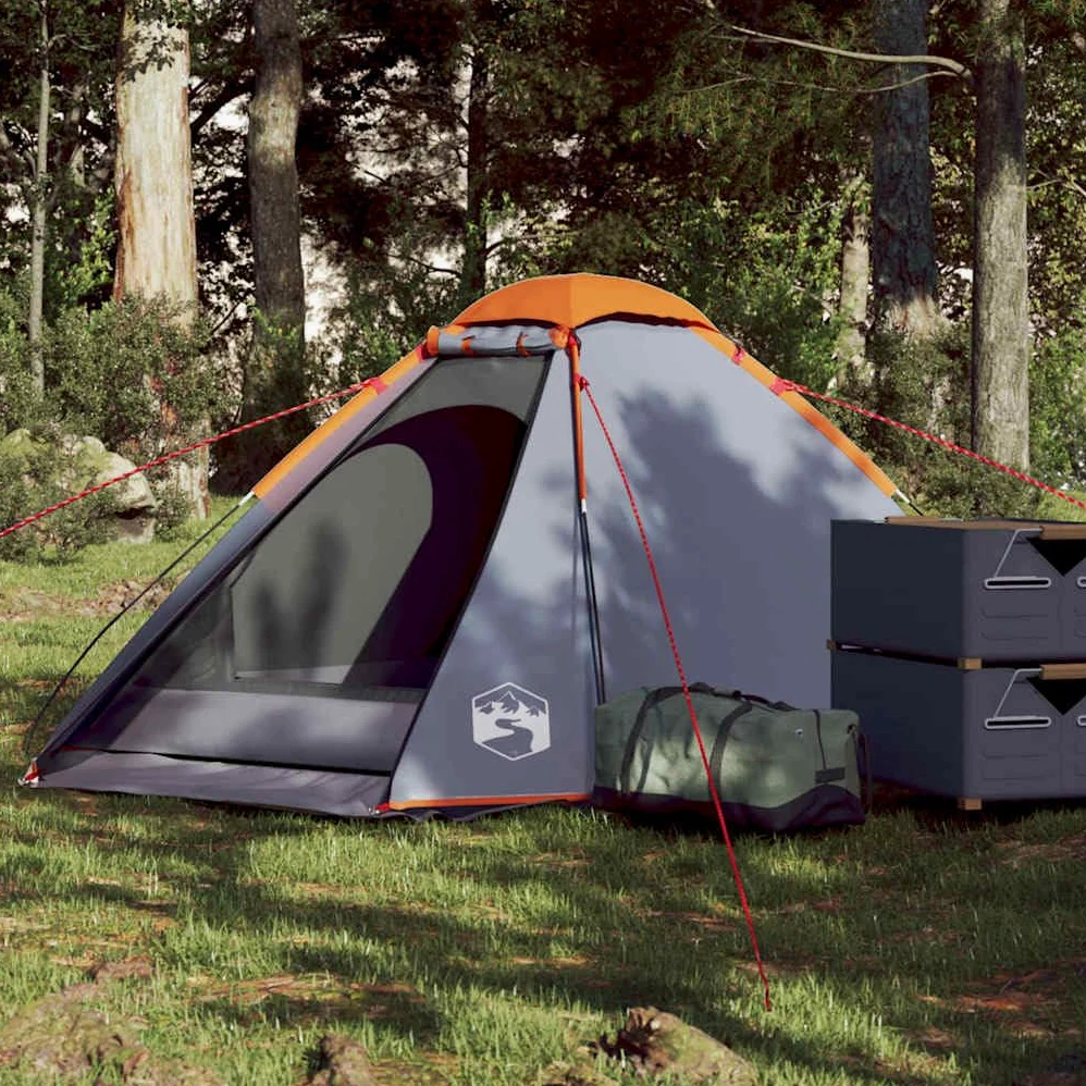 Tienda de campaña domo para personas, verde, impermeable, poliéster en T con revestimiento de PU, tienda ligera para trekking al aire libre con bolsa de transporte