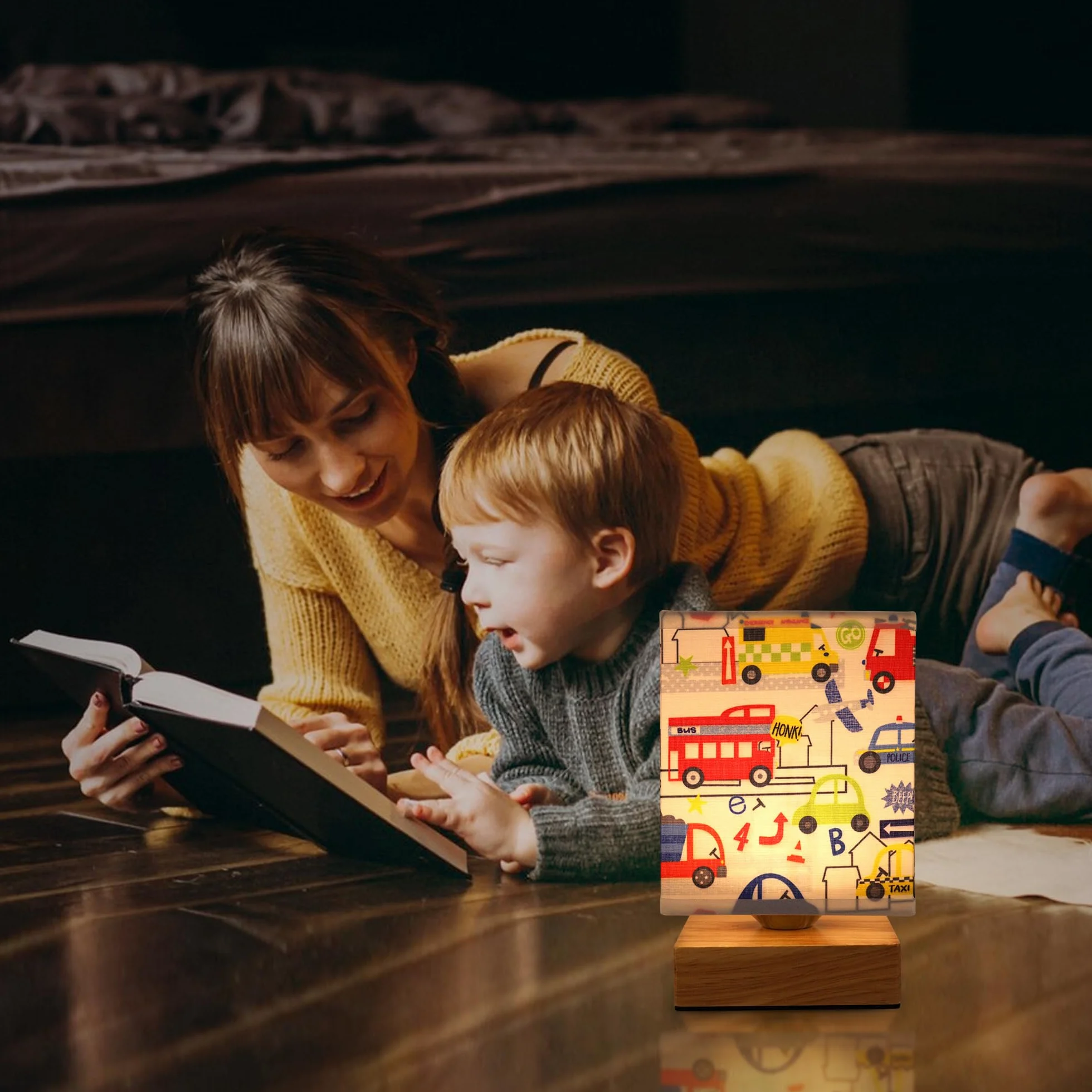 Lámpara de Mesita de Noche Infantil Recargable Luz Quitamiedos Niños Linterna Bebé Regalos
