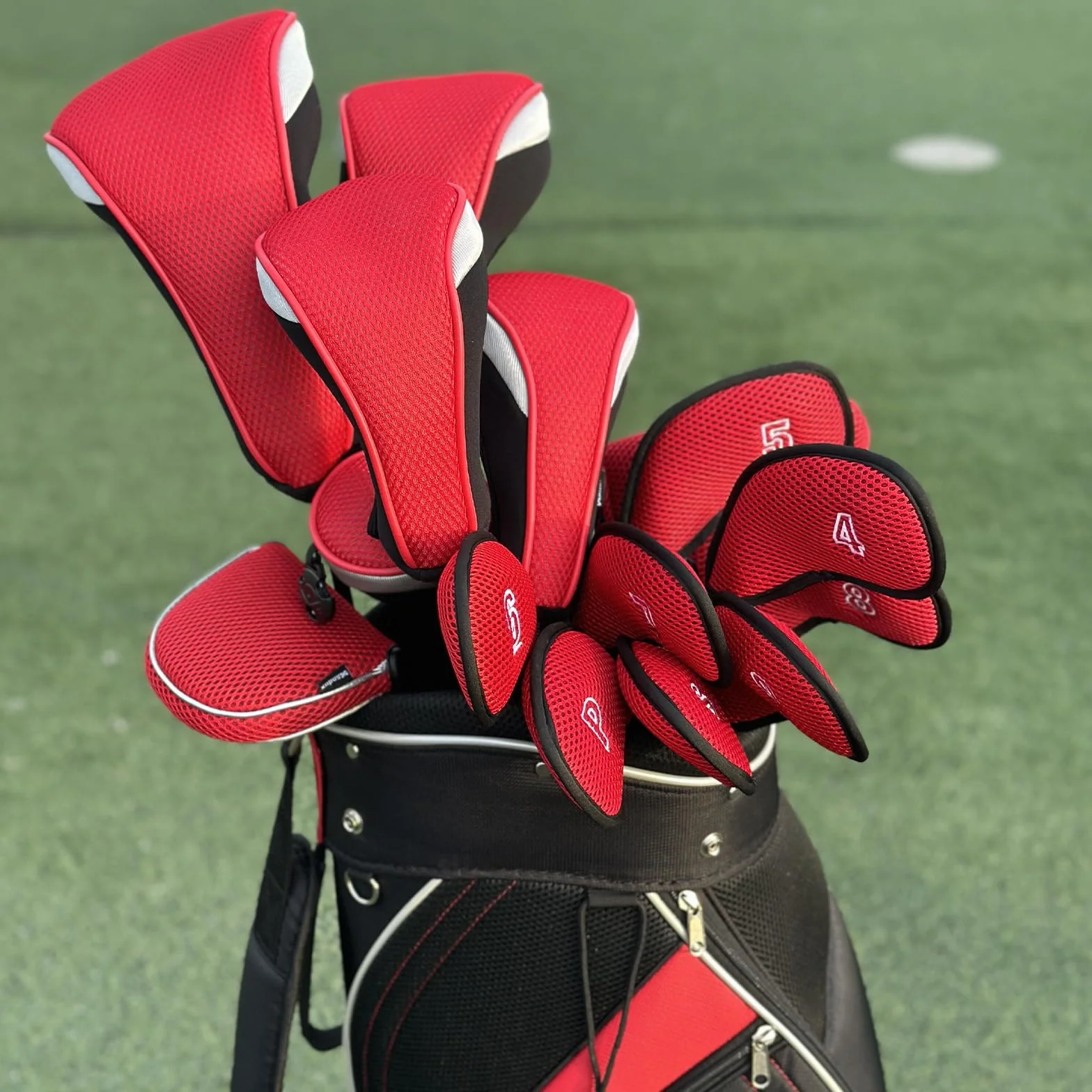 Andux Golfschlgerhauben aus Holz, 460 CC, mit langem Hals und austauschbaren Nummernschildern, 5 Stck