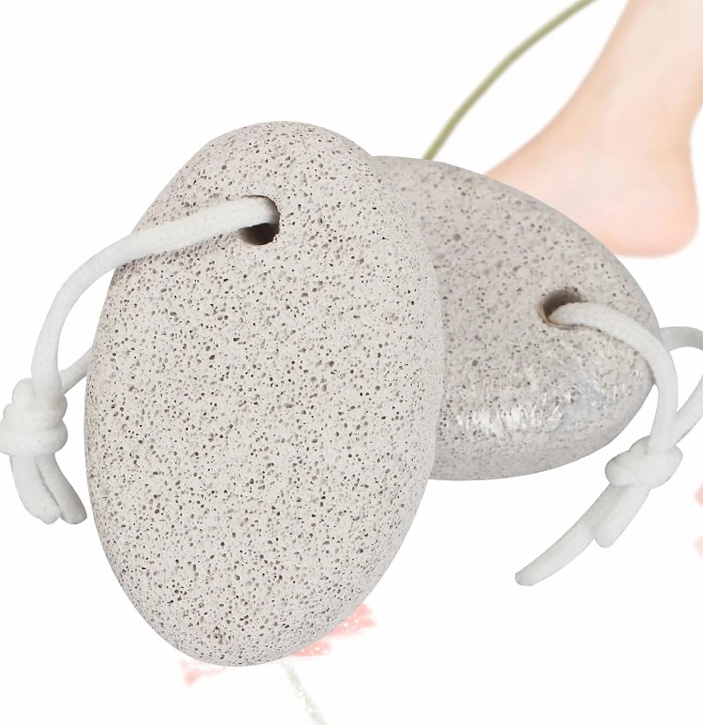 Piedra Pómez Natural para Pies 2 Piezas, Exfoliante Eliminar Piel Muerta Pedicura Herramienta
