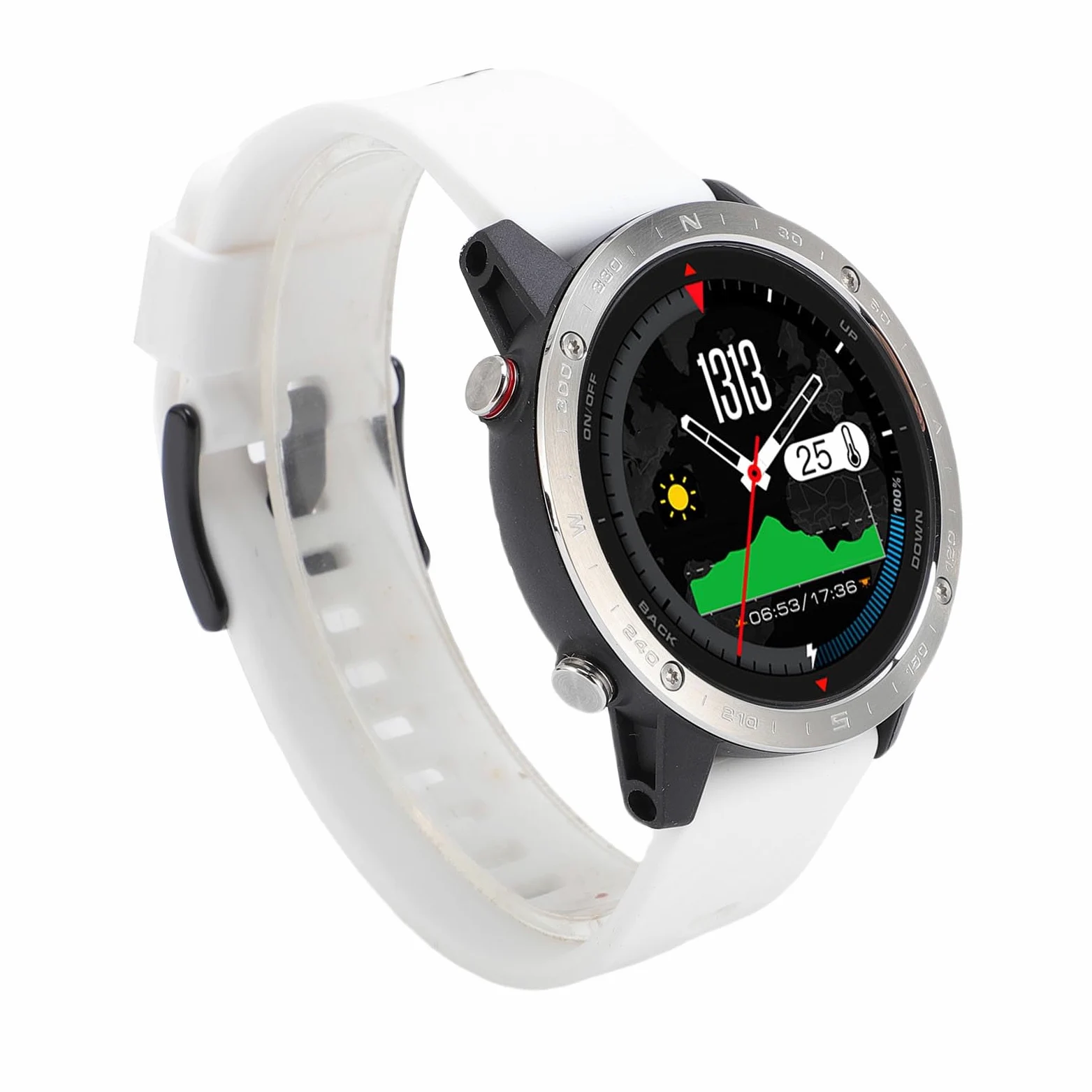 Reloj Inteligente de Buceo 50M |Rastreador de Ejercicios con Barómetro con Sensor de Profundidad, Pantalla de 1,3 Pulgadas para Nadar, Correr, Hombres y Mujeres Al Aire (White)