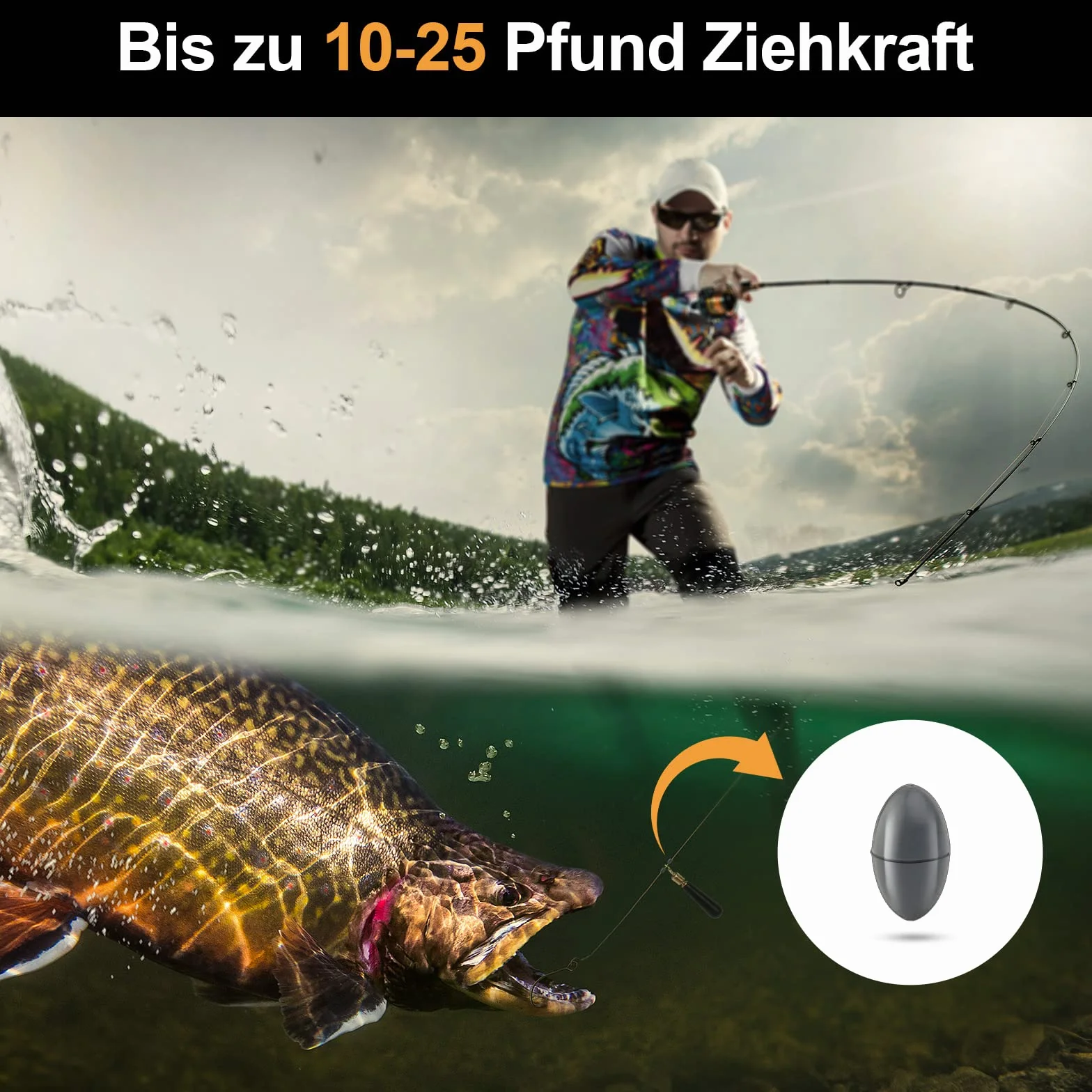 Realure 150/300 topes de Goma 6 en 1 para Pesca con Perlas de Goma pequeñas, para Pesca de Trucha, para 0,1 – 0,43 mm, Ovalado