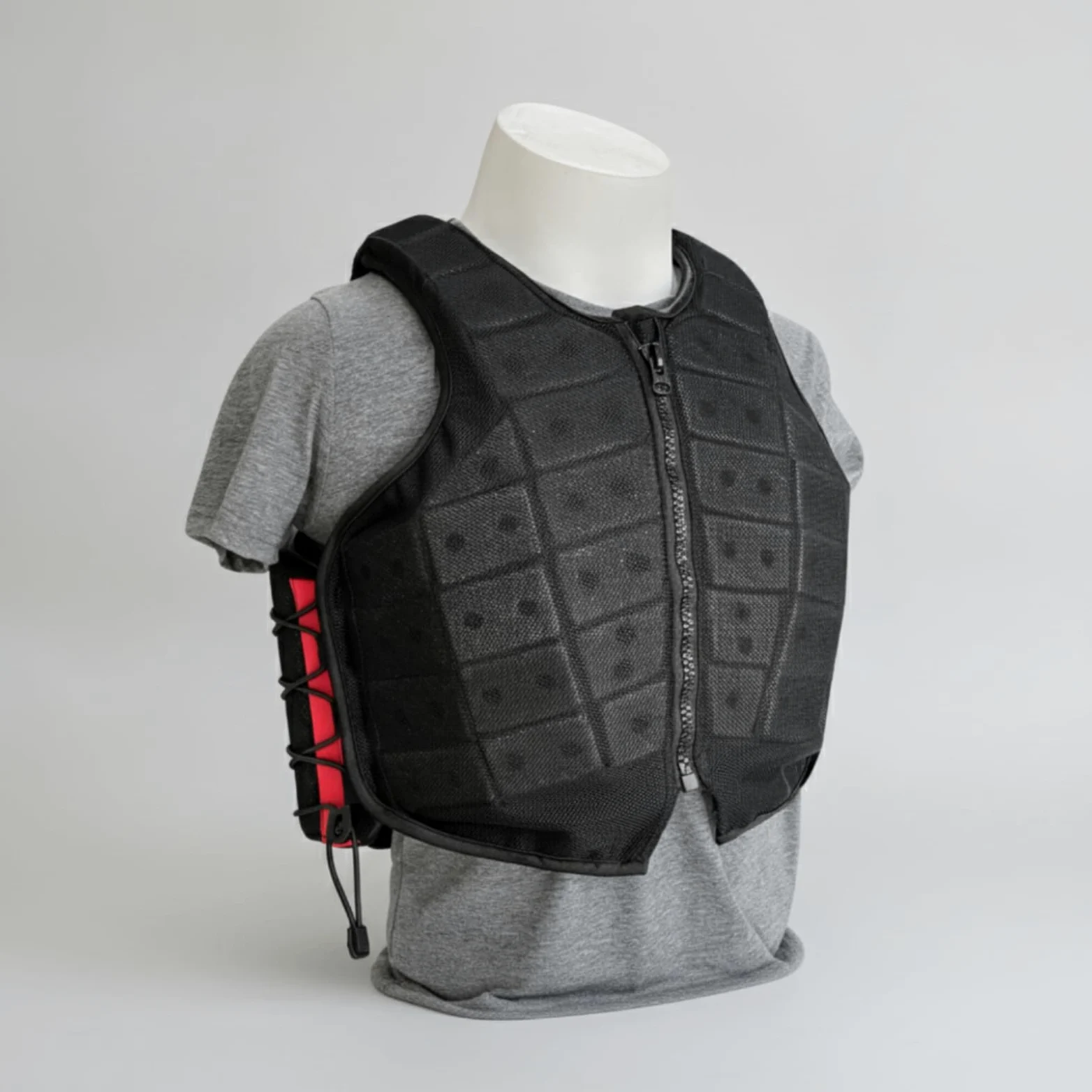 Qianly Chaleco Ecuestre Chaleco de Equitación Chaleco Protector Chaleco Acolchado con Estructura de Malla Resistente a Impactos Cremallera Frontal para , M
