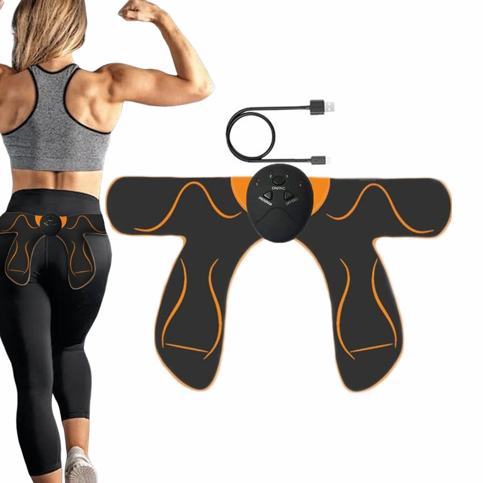 Entrenador De Cadera Máquina Electrónica Para Glúteos 6 Modos Ajustables Masajeador Portátil