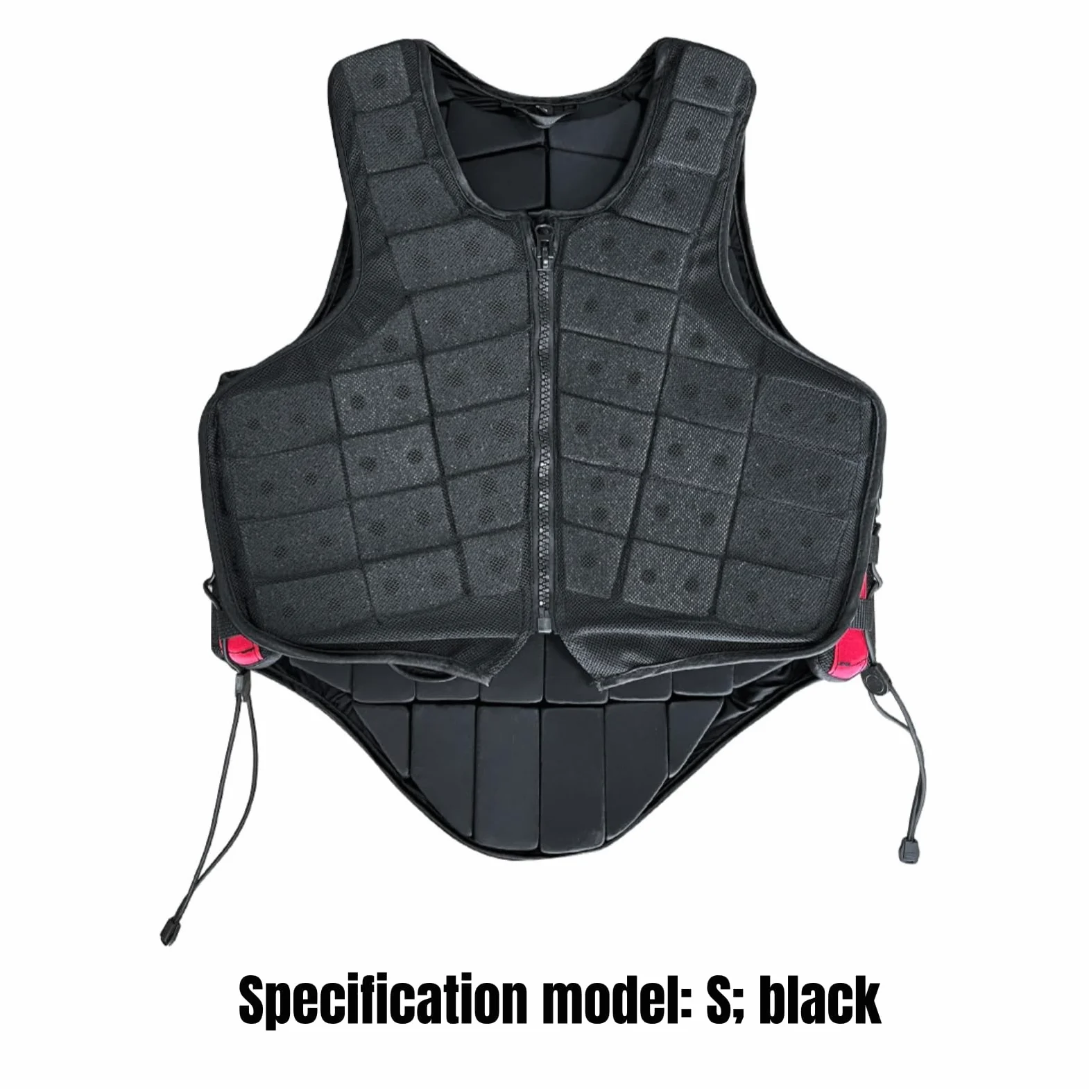 Qianly Chaleco Ecuestre Chaleco de Equitación Chaleco Protector Chaleco Acolchado con Estructura de Malla Resistente a Impactos Cremallera Frontal para , S