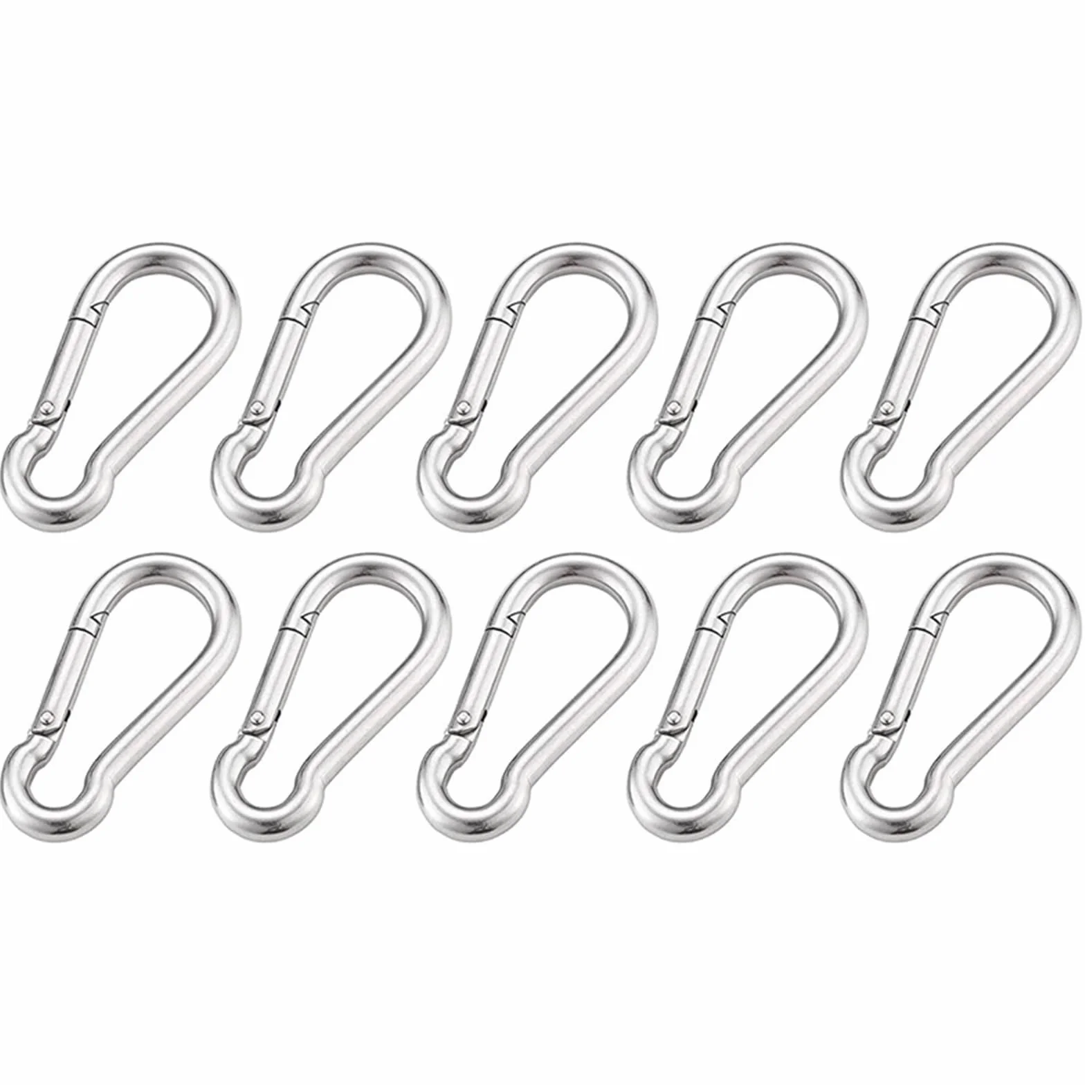 Mosquetones Pequeños Mosquetón de engranaje de escalada con bloqueo de tornillo de acero inoxidable 304, eslabones rápidos, gancho de seguridad, cadena, anillo de conexión, mosquetón, hebilla de caden