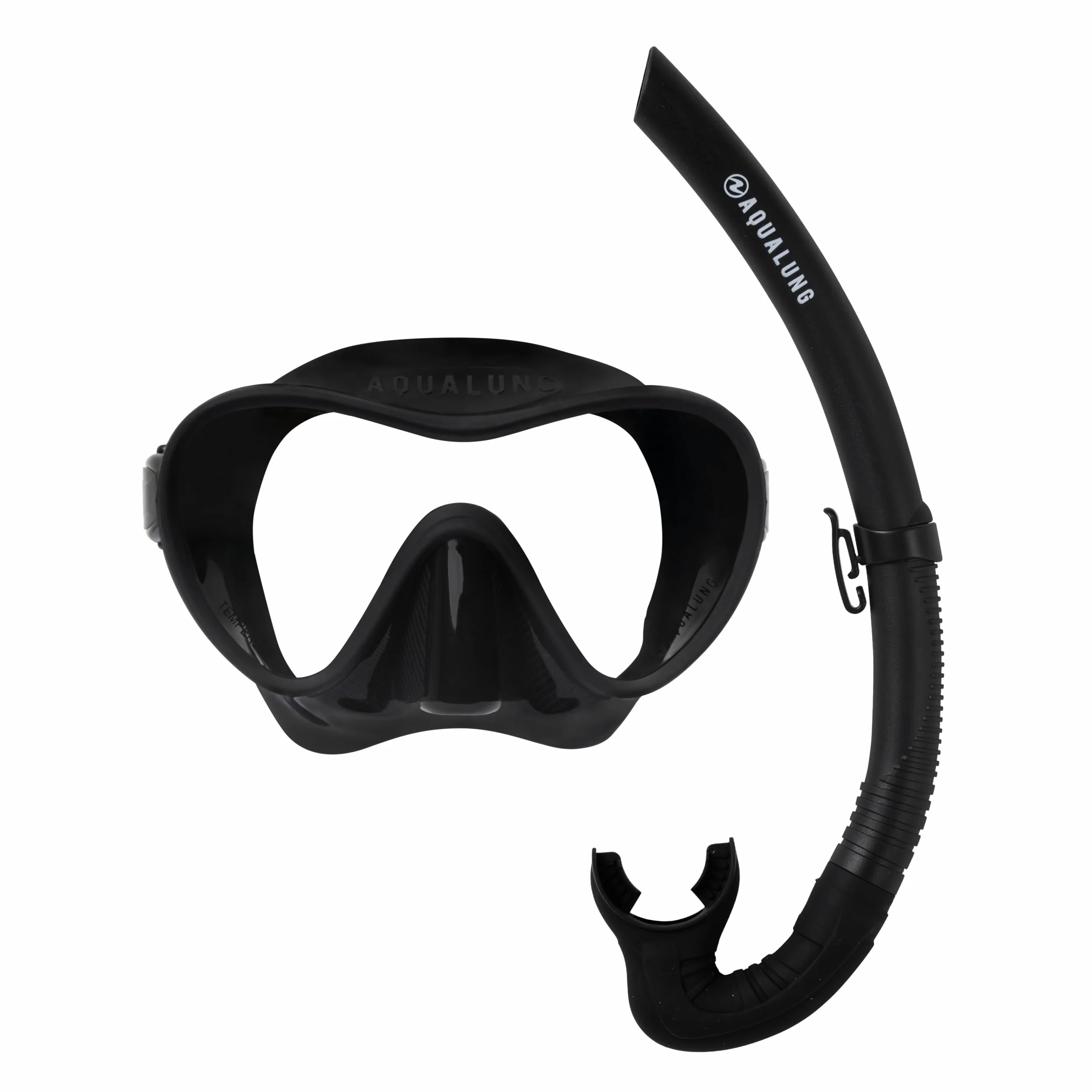 Aqualung Neos - Set de Snorkel con máscara monovidrio sin armazón + Tubo de Silicona, Vidrio Templado de Buceo, Volumen 170cm³, Compacto para Viajar